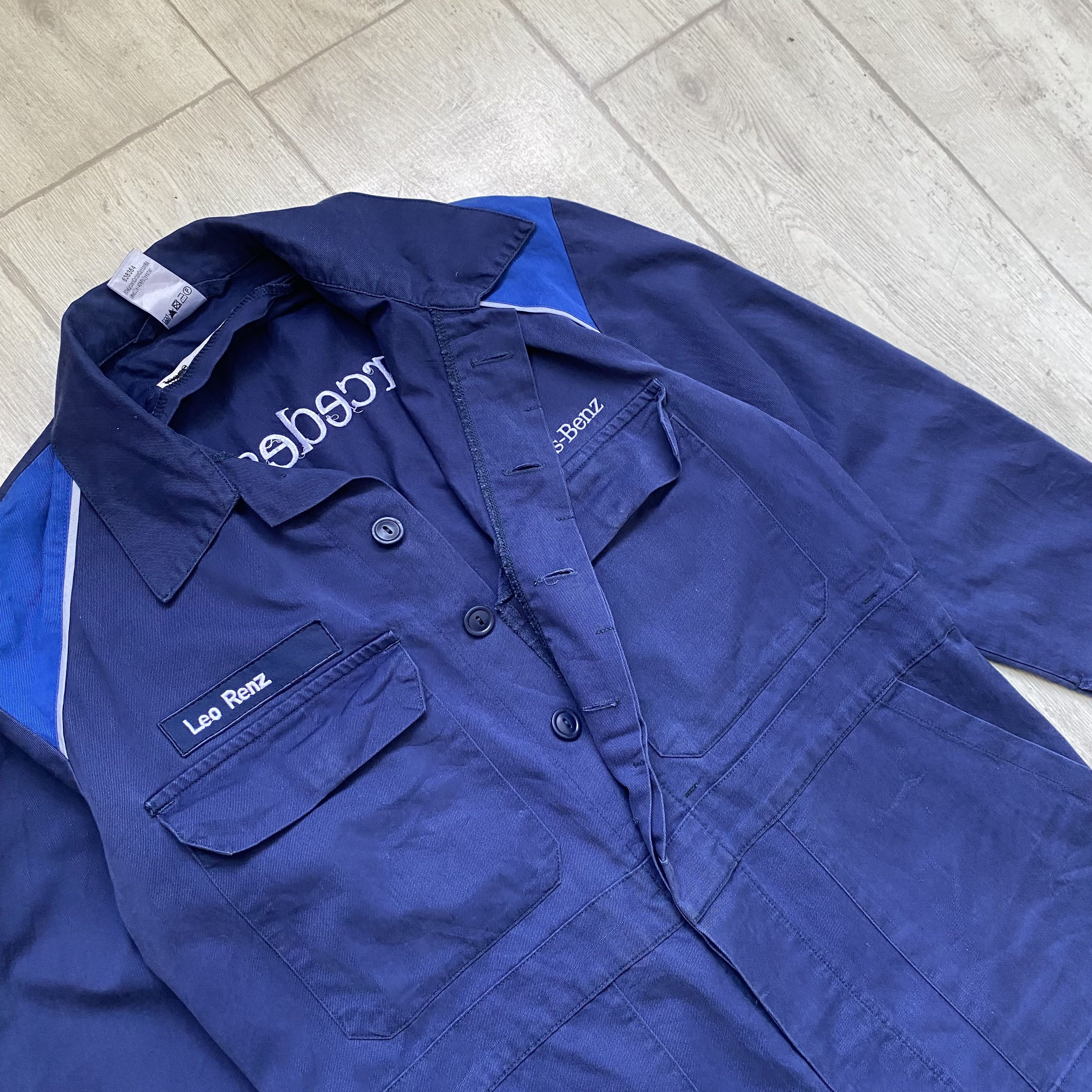 Mercedes-Benz 🛻 Vintage F1 Racing Mercedes Benz work jumpsuit Coverall Size US 29 - 15 Thumbnail