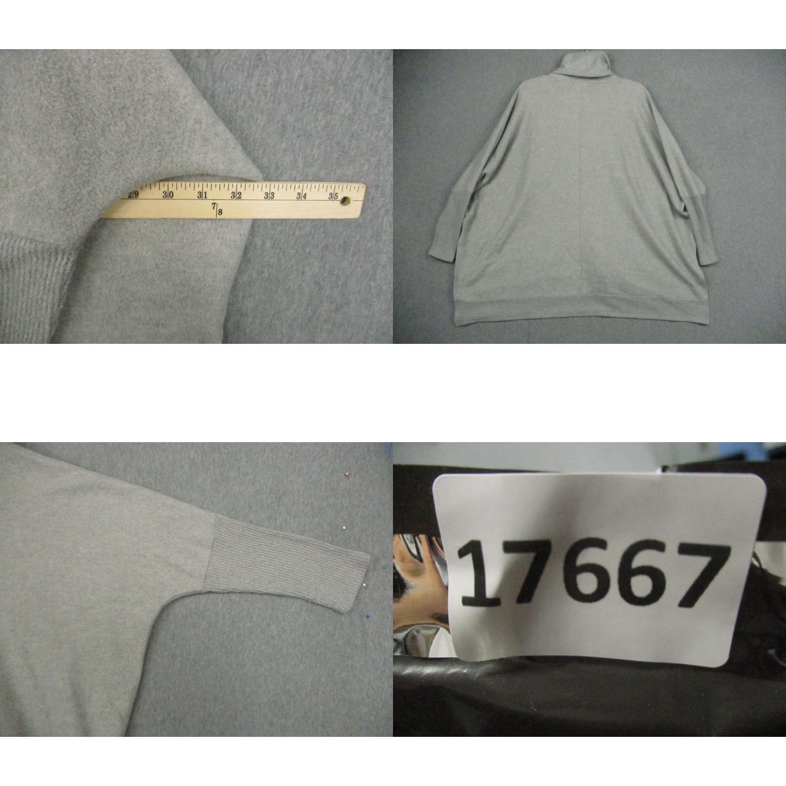Vintage Cherish Womens M/L Gray Cowl Neck Dolman Oversized Knit Sweater Size M / US 6-8 / IT 42-44 - 8 Thumbnail