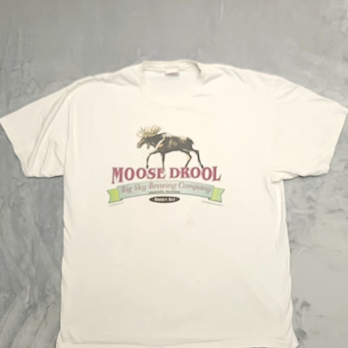 CO VINTAGE Beefy-T Shirt Mens XL White Moose Drool Big Sky Brewing Co Shirt Redefined Size US XL / EU 56 / 4 - 2 Thumbnail