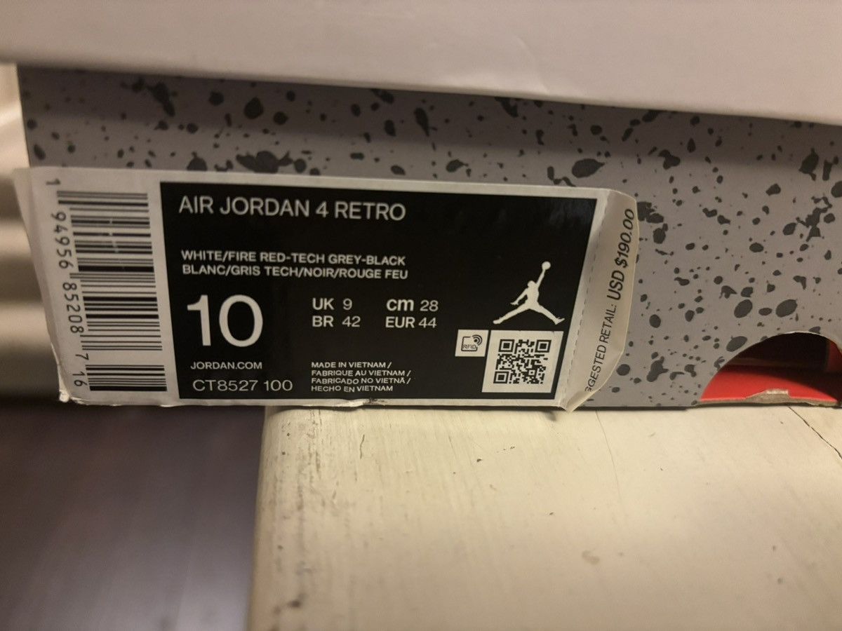 Jordan Brand Air Jordan 4 Retro - White Oreo Size US 10 / EU 43 - 6 Thumbnail