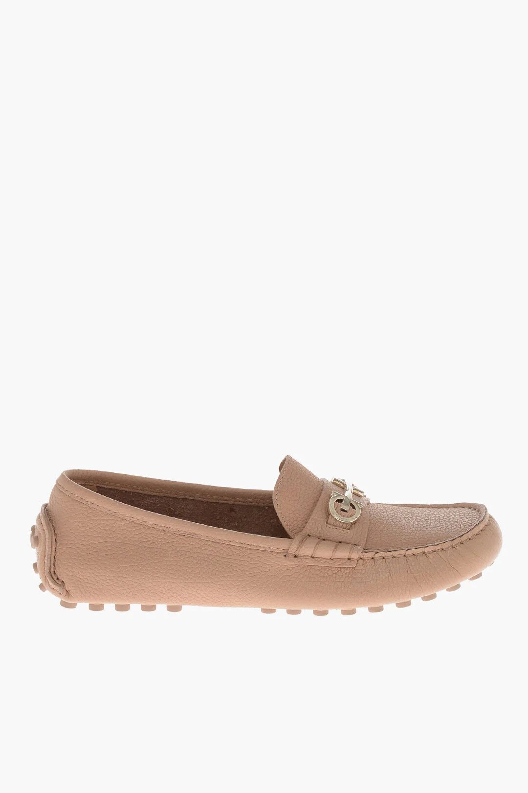 Salvatore Ferragamo og1mm0426 Hammered Leather Loafers in Pink Size US 7 / IT 37 - 1 Thumbnail