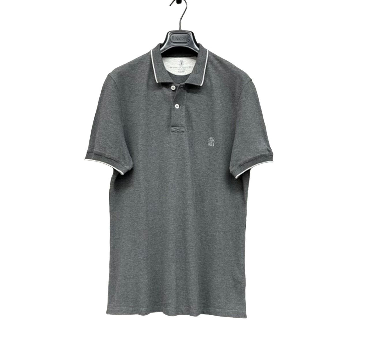 Brunello Cucinelli Brunello Cucinelli Tipped Slim Fit Polo Size L Size US L / EU 52-54 / 3 - 1 Thumbnail