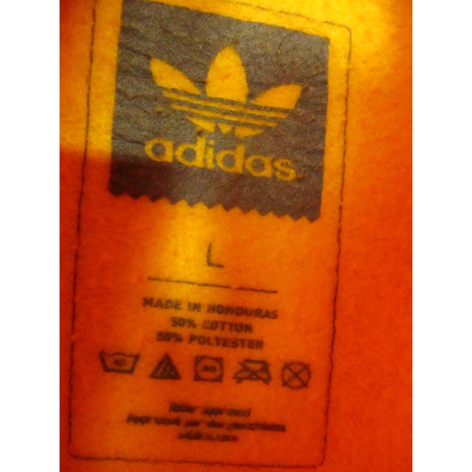 Adidas Adidas Sweatshirt Hoodie Large Adult Yellow Trefoil Logo Pullover Hoodie Mens Regular Size L Graphic Print Pockets Hooded Fleece Cotton Polyester Size US L / EU 52-54 / 3 - 7 Thumbnail