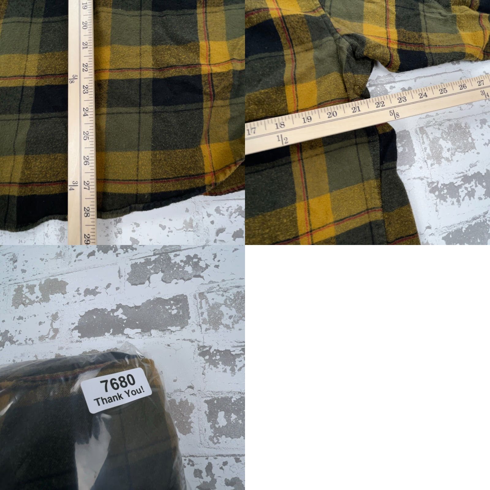 Vintage RedHead Button-Up Shirt Men L Flannel Plaid Yellow Green Heavyweight All Seasons Pockets Casual Outdoor Size US L / EU 52-54 / 3 - 8 Thumbnail