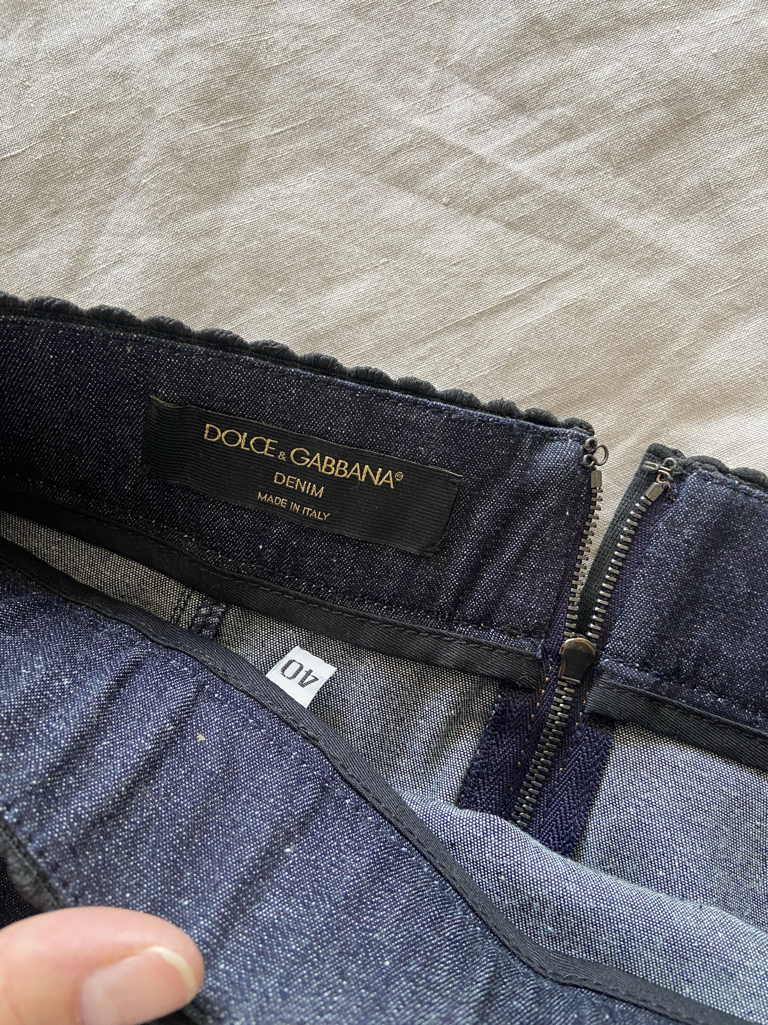 Dolce & Gabbana Denim Skirt Size 40" / US 18 - 3 Thumbnail