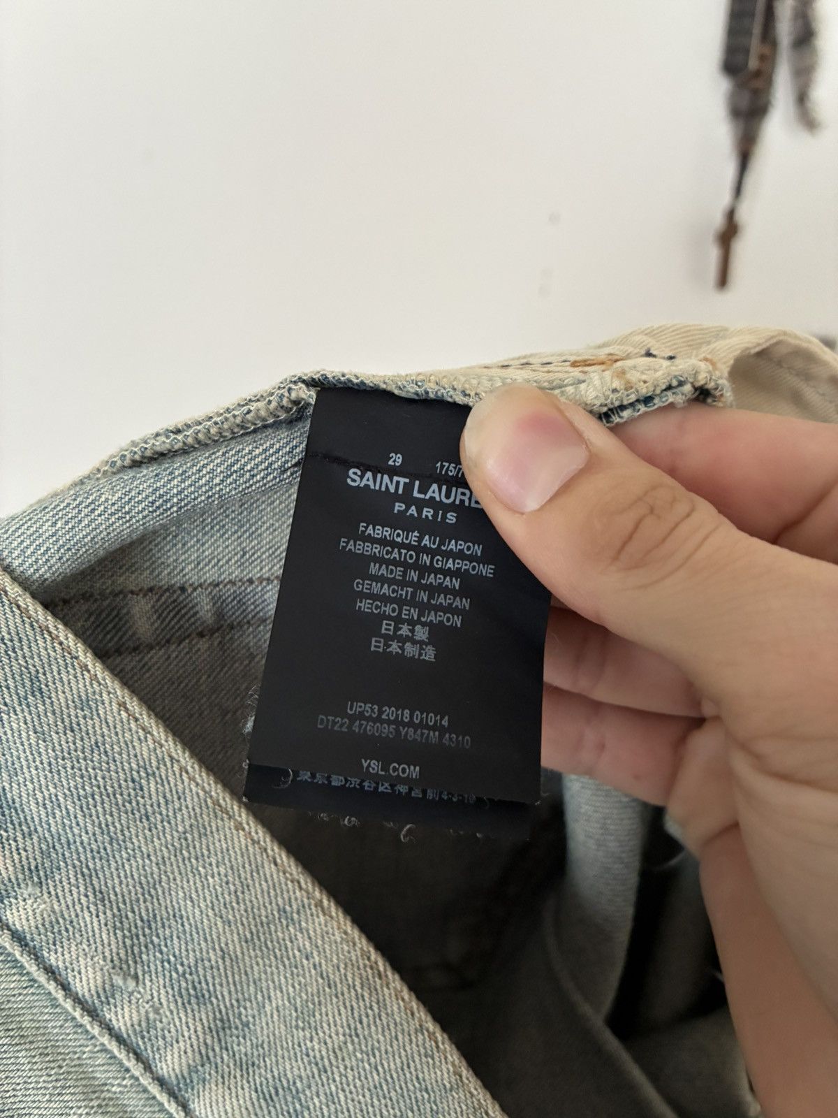 Saint Laurent Paris Saint Laurent Paris 2018 D02 Crash Denim Size US 31 - 9 Thumbnail