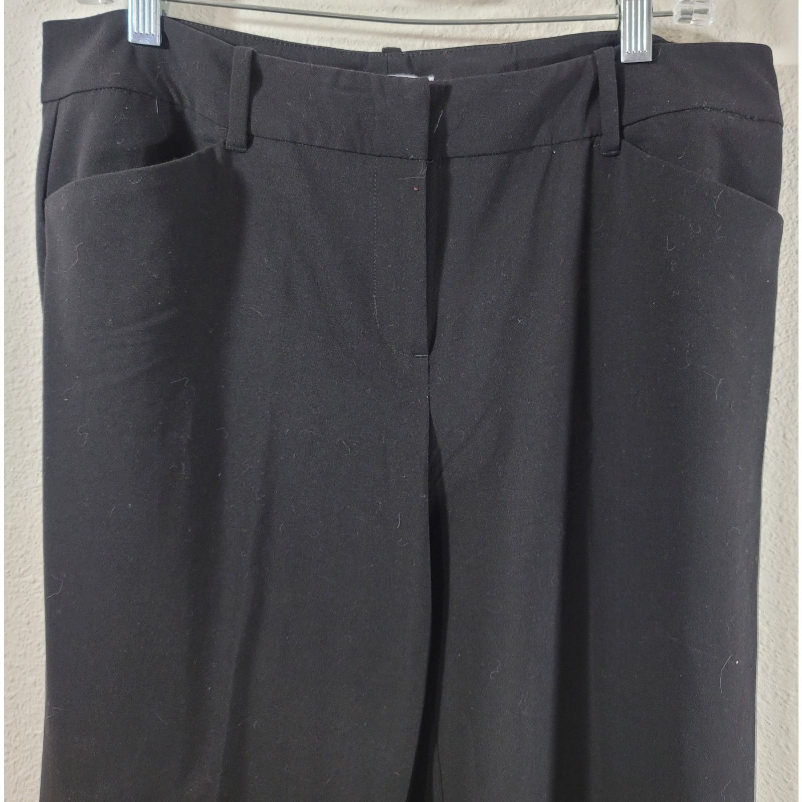 Other New York & Co Black Stretch Flat Front Pants 12A Lightweight Size 34" / US 12 / IT 48 - 6 Thumbnail