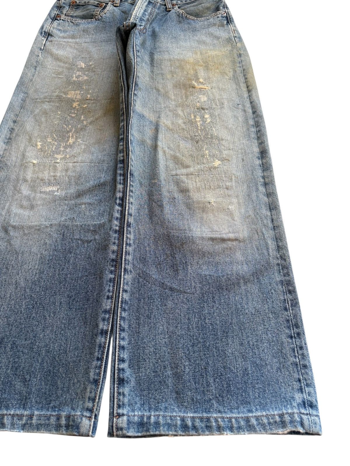 Levi's × Levi's Vintage Clothing Vintage Japanese Brand Mud Wash Distress Rip Baggy Jean Size US 34 / EU 50 - 7 Thumbnail