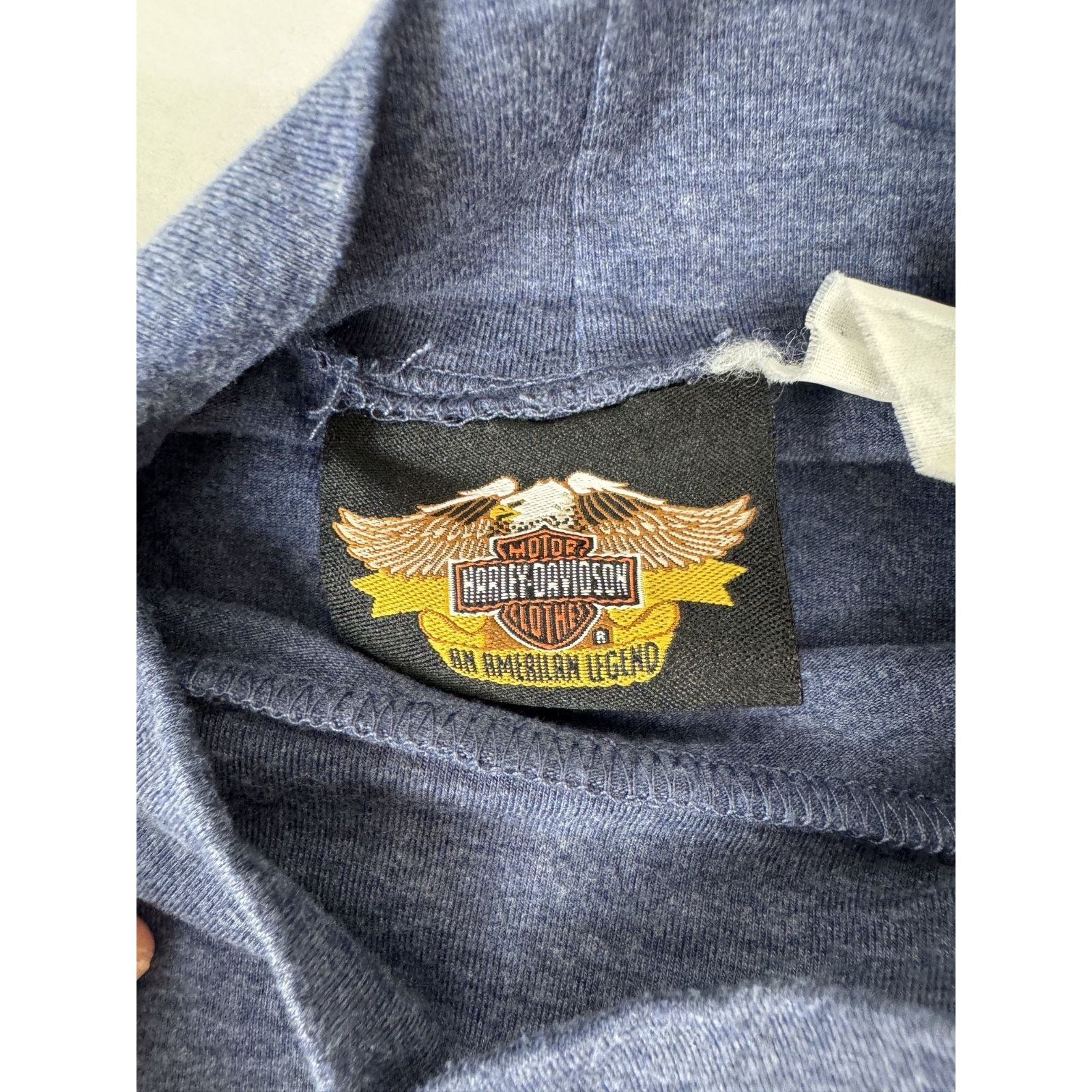 Harley Davidson Harley-Davidson Blue Long Sleeve Turtleneck Biker Logo Large Size L / US 10 / IT 46 - 6 Thumbnail