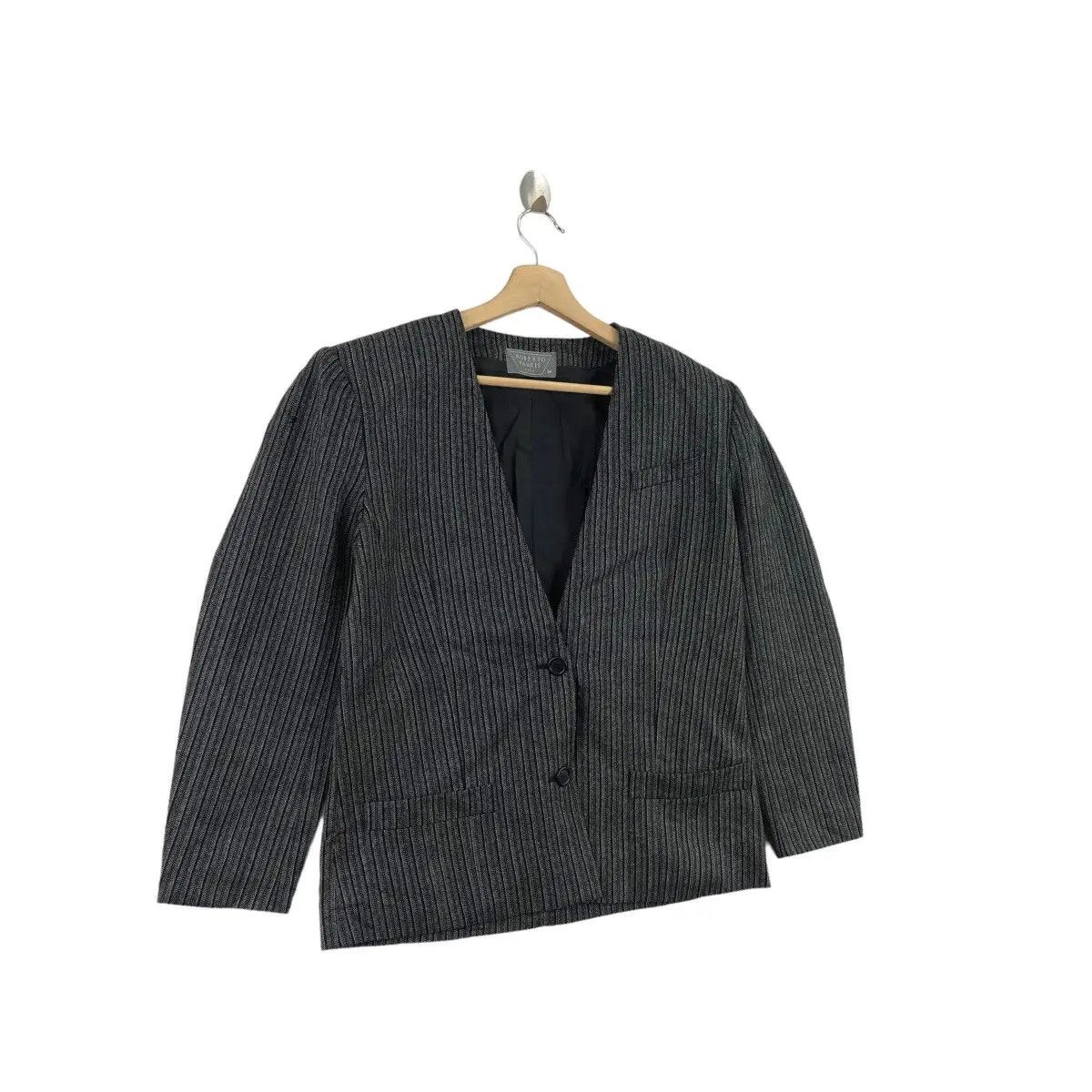 Vintage Vintage 80’ ROBERTO FABRIS PARIS Striped Cardigan Sport Coat Size S / US 4 / IT 40 - 4 Thumbnail
