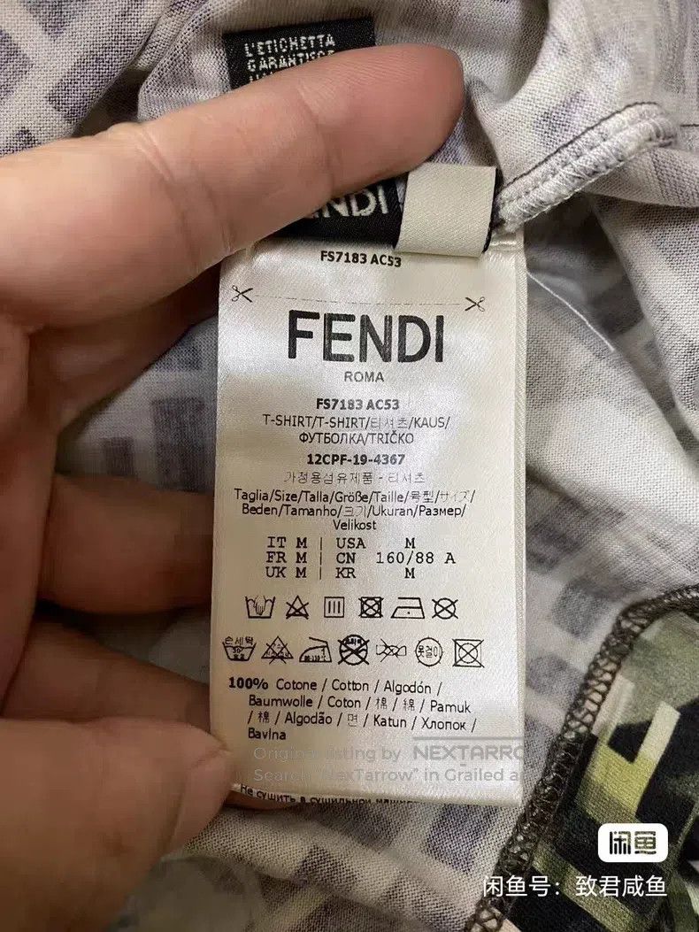 Fendi Fendi Double F Printed Logo Short Sleeve T-Shirt Size M / US 6-8 / IT 42-44 - 5 Thumbnail