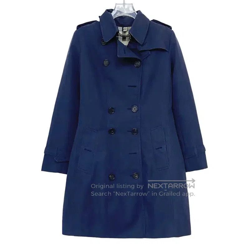 Burberry Burberry Navy Cotton Mid-Length Women's Trench Coat. Size M / US 6-8 / IT 42-44 - 1 Thumbnail