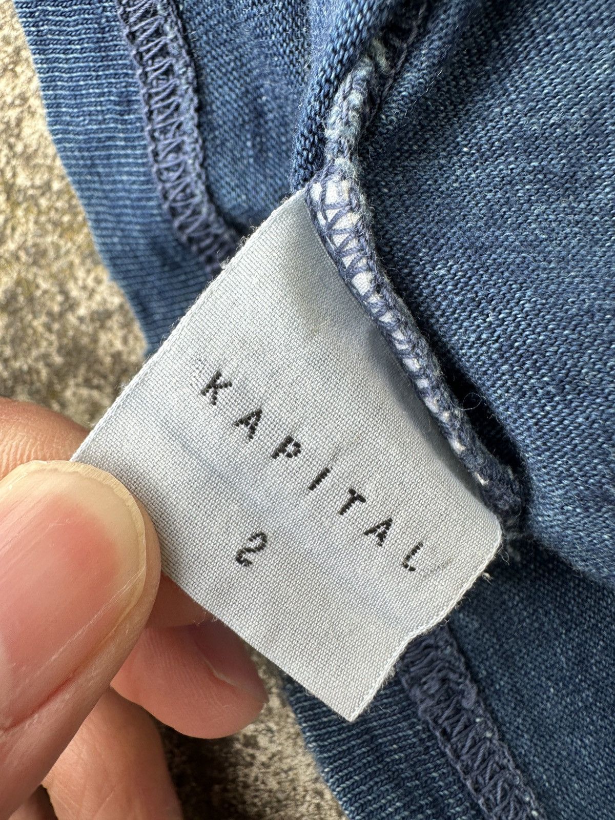 Kapital Triple skull skeleton journeyman sunfade stencile pocket tee Size US M / EU 48-50 / 2 - 12 Thumbnail