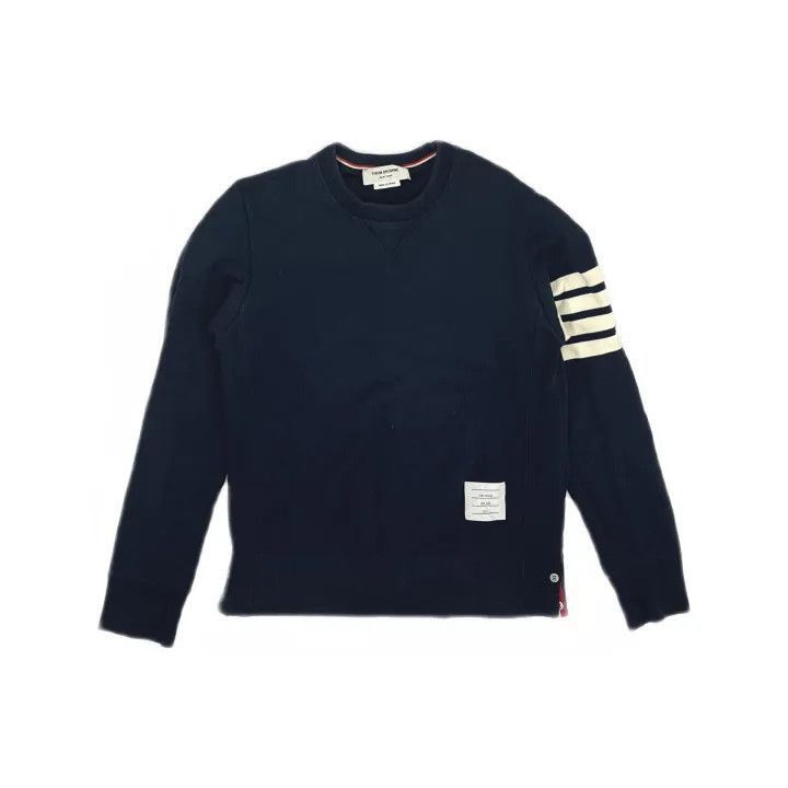 Thom Browne Thom Browne Classic Navy Crew Neck Sweatshirt -2507 Size US M / EU 48-50 / 2 - 8 Thumbnail