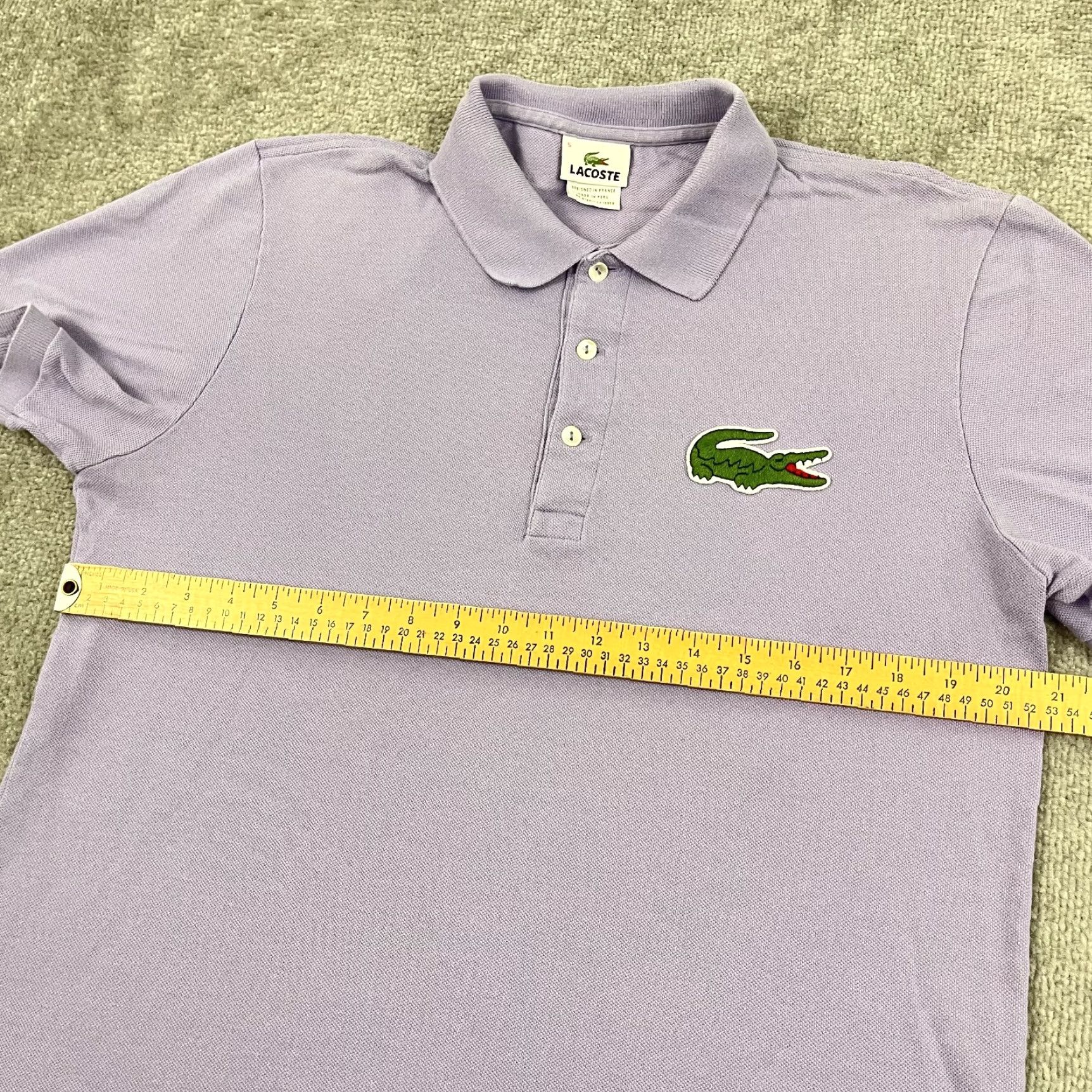 Lacoste VINTAGE Lacoste Polo Shirt Mens Regular Size M Purple Logo 100% Cotton Short Sleeve Polo Golf Tennis White/Preppy Style Size US M / EU 48-50 / 2 - 5 Thumbnail