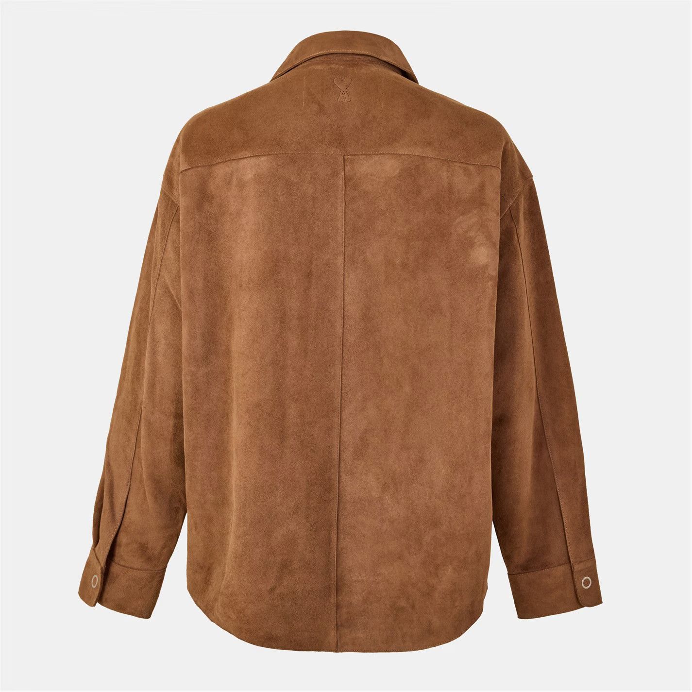 AMI o1g2r1mq0326 Leather Jacket in Noisette Size US XL / EU 56 / 4 - 2 Thumbnail
