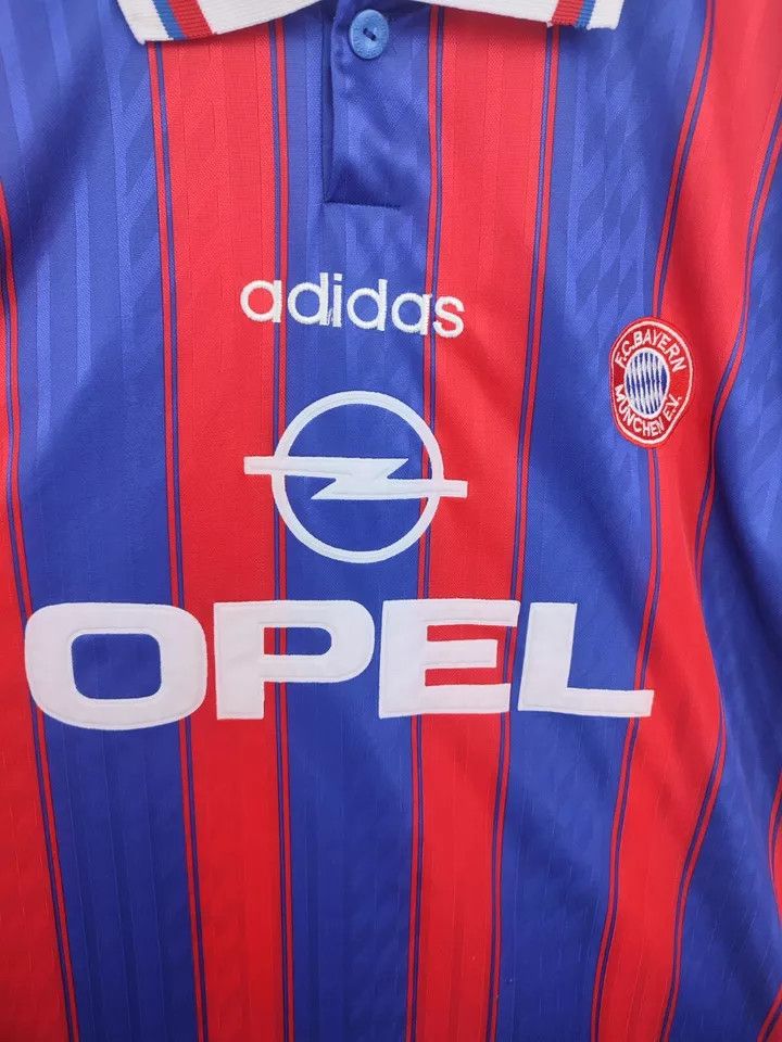 Adidas 1995/97 ADIDAS Bayern Munich Munchen #7 FOOTBALL Kit SHIRT Size US L / EU 52-54 / 3 - 8 Thumbnail