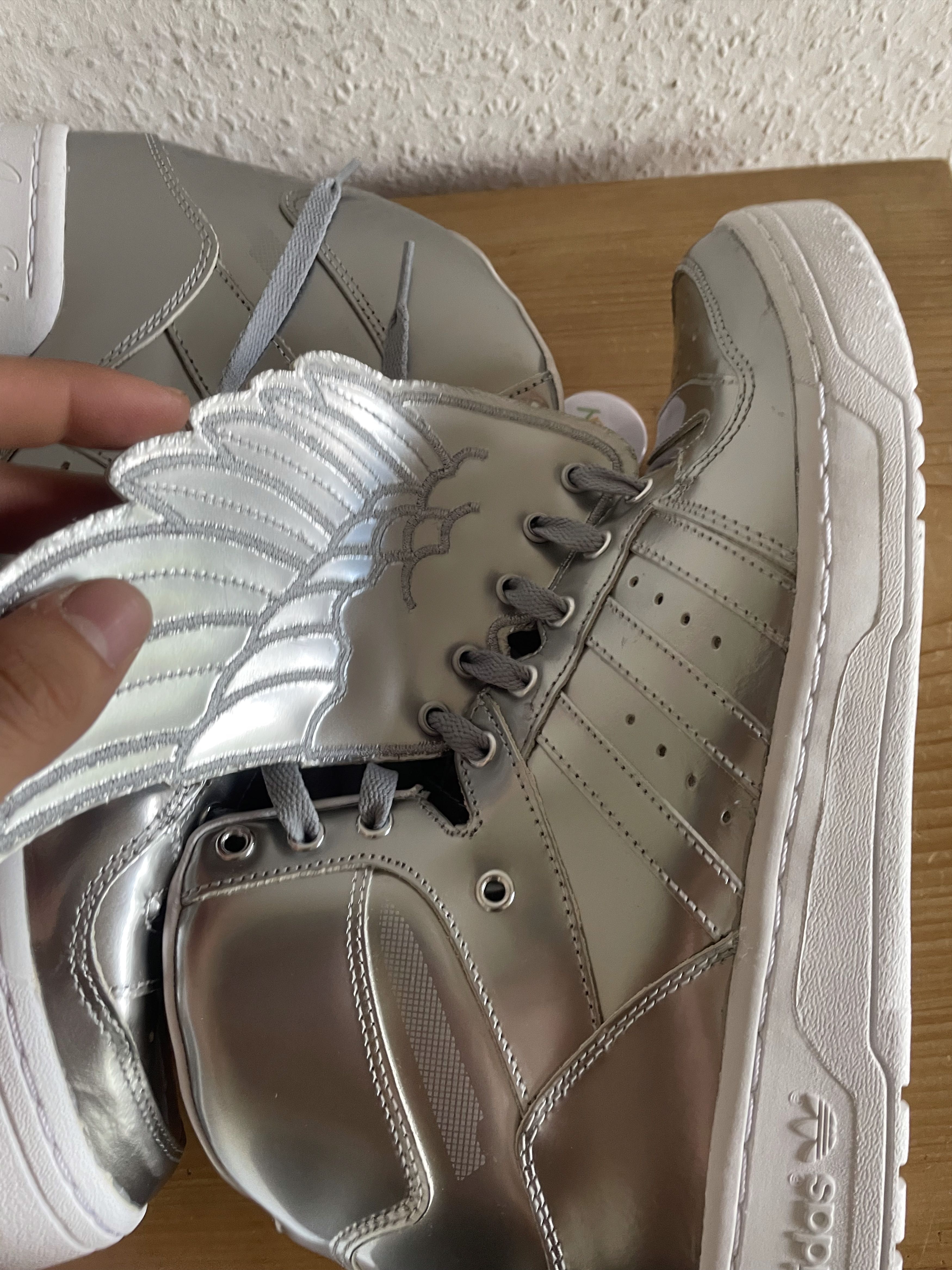 Adidas × Jeremy Scott Wings 1.0 Silver Metallic Size US 11 / EU 44 - 12 Thumbnail