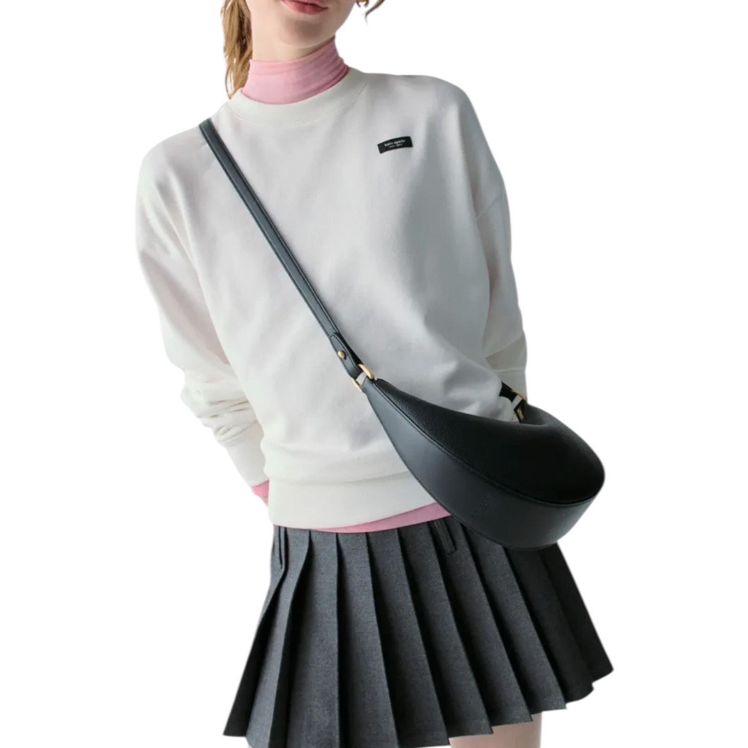 Kate Spade Kate Spade Duo Small Pebbled Leather Crossbody Bag Black Size ONE SIZE - 3 Thumbnail