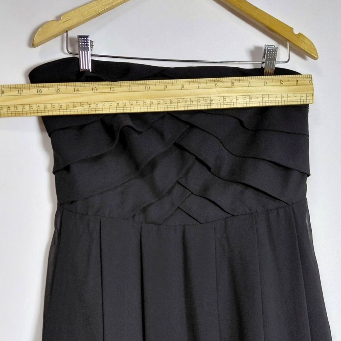 Express Express Black Strapless Dress Solid Chiffon Knee Length Women Size 12 Size XL / US 12-14 / IT 48-50 - 5 Thumbnail