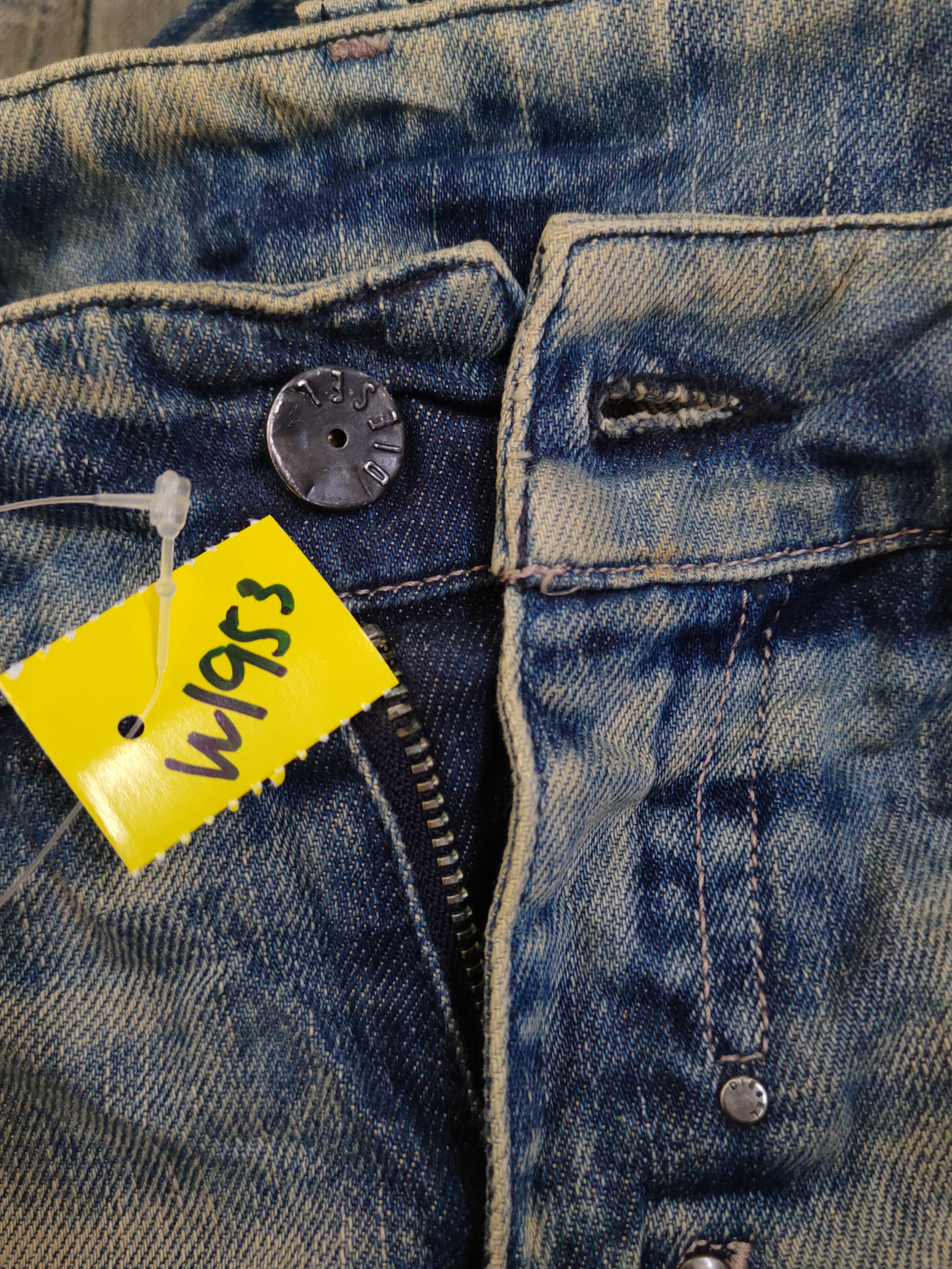Diesel Diesel Dark Blue Faded Distressed Ripped denim Jeans #W1953 Size US 27 - 19 Thumbnail