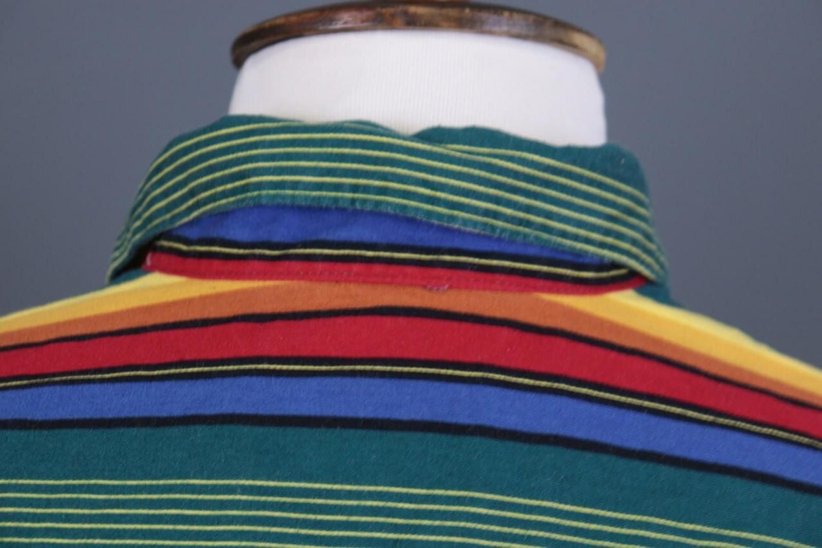 Wrangler Wrangler Multi Striped Collar Snap Front Western Shirt Size US M / EU 48-50 / 2 - 10 Thumbnail