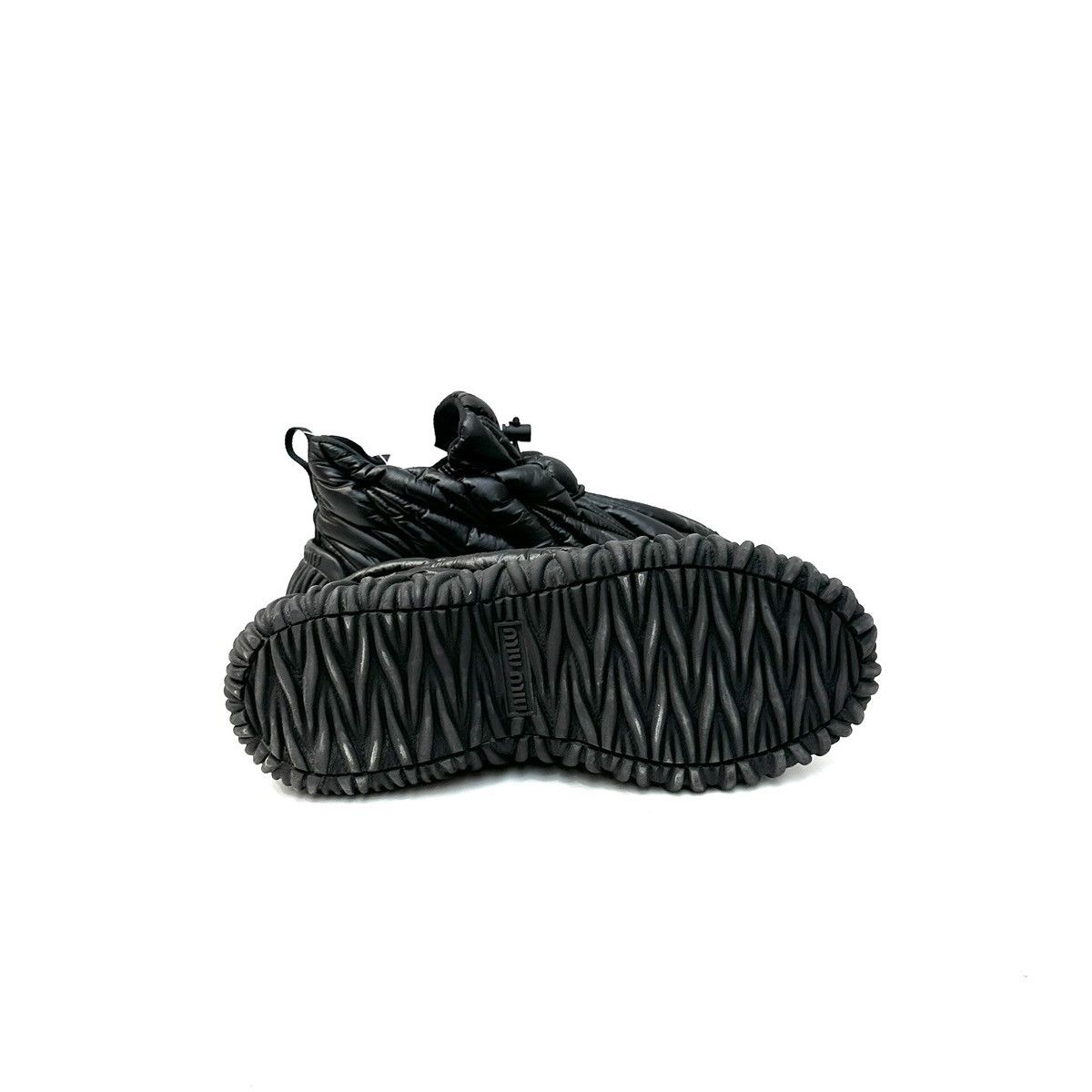 Miu Miu Miu Miu Quilted Padded Sneakers in black nylon Size US 7 / IT 37 - 5 Thumbnail
