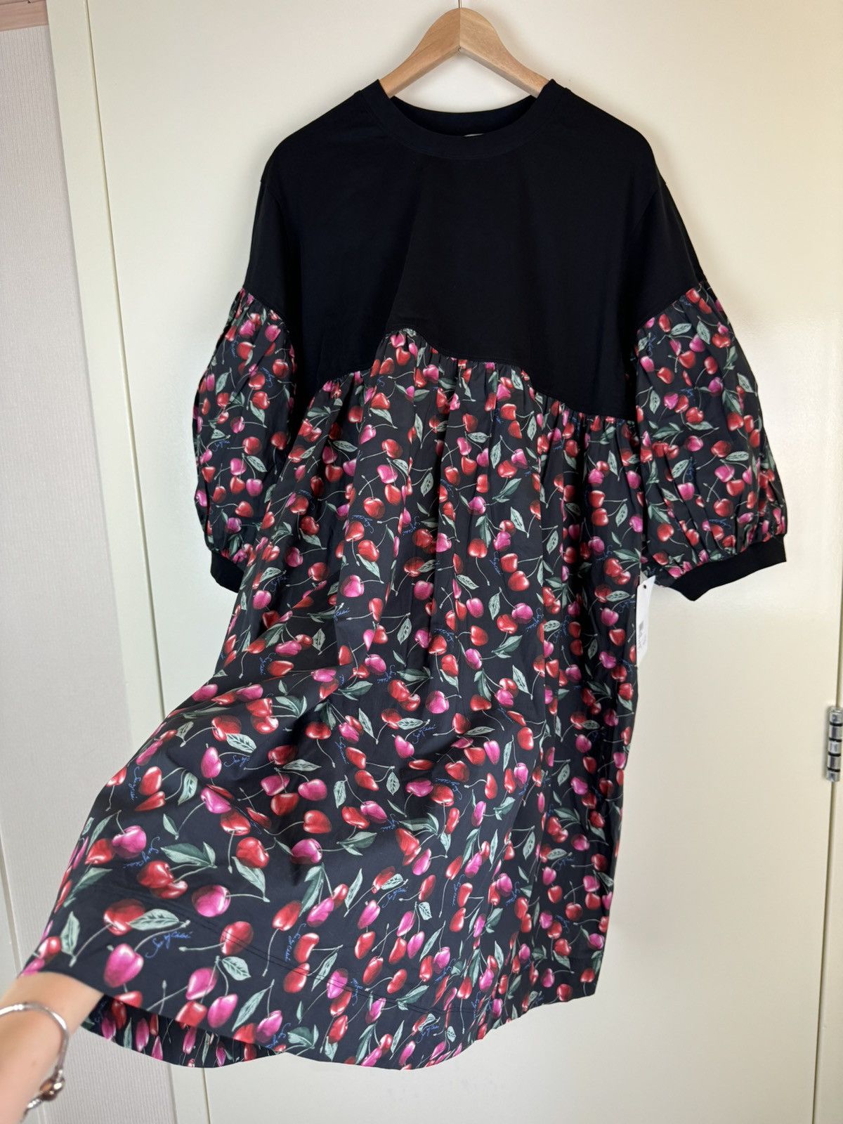 Chloe × See by Chloe See by Chloe babydoll poplin cherry print dress gown cotton Size XL / US 12-14 / IT 48-50 - 9 Thumbnail