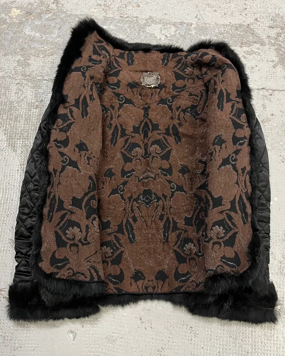 Roberto Cavalli 2000s Roberto Cavalli Reversible Black Fur Puffer & Ornament Brown Jacket Size S / US 4 / IT 40 - 14 Thumbnail