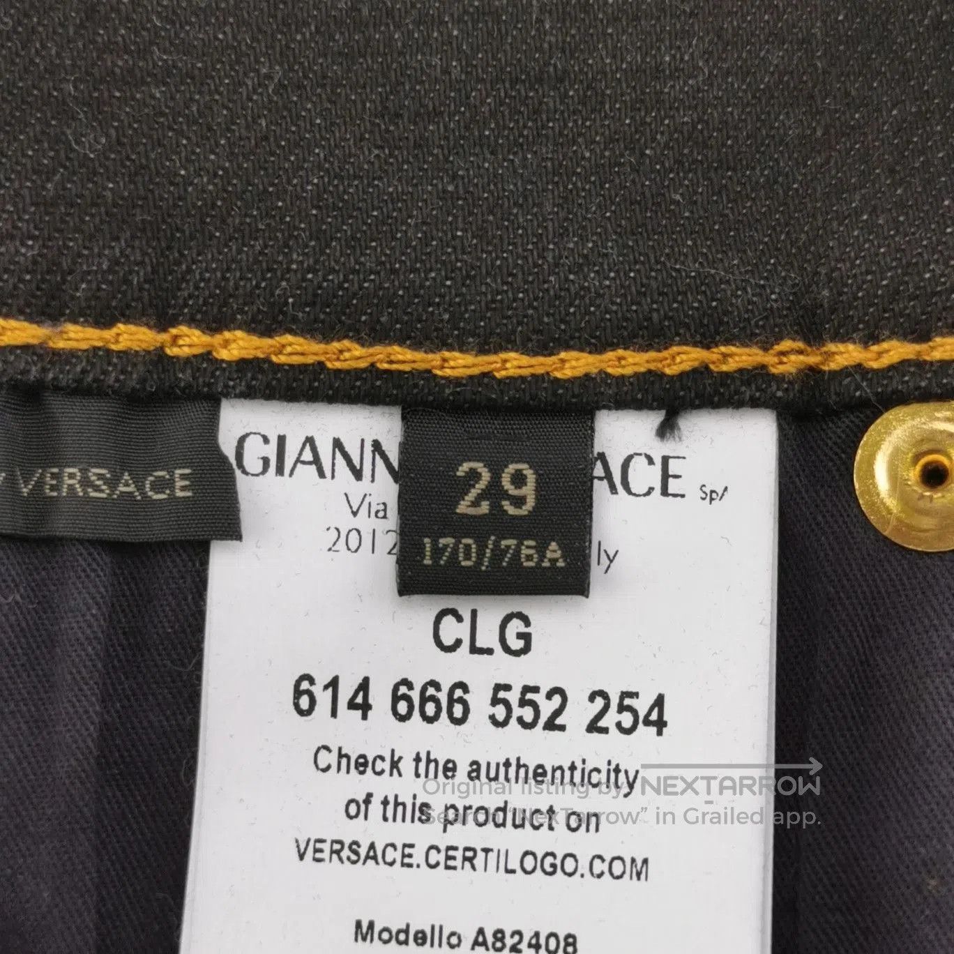 Versace Versace Cotton Logo Slim-Fit Button Pants XS. Size US 29 - 6 Thumbnail