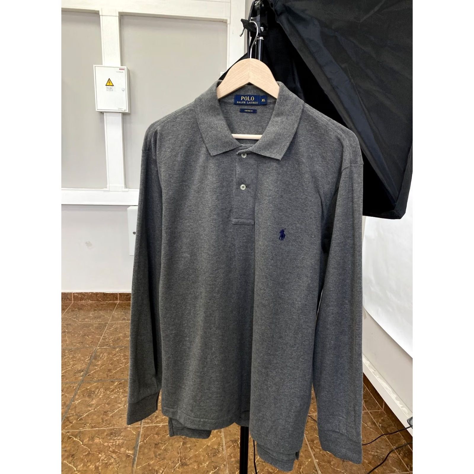 Polo Ralph Lauren VINTAGE Polo Ralph Lauren Polo Long sleeve XXL XL gray Men Regular XL Polo Shirt Mens Size US XL / EU 56 / 4 - 2 Thumbnail