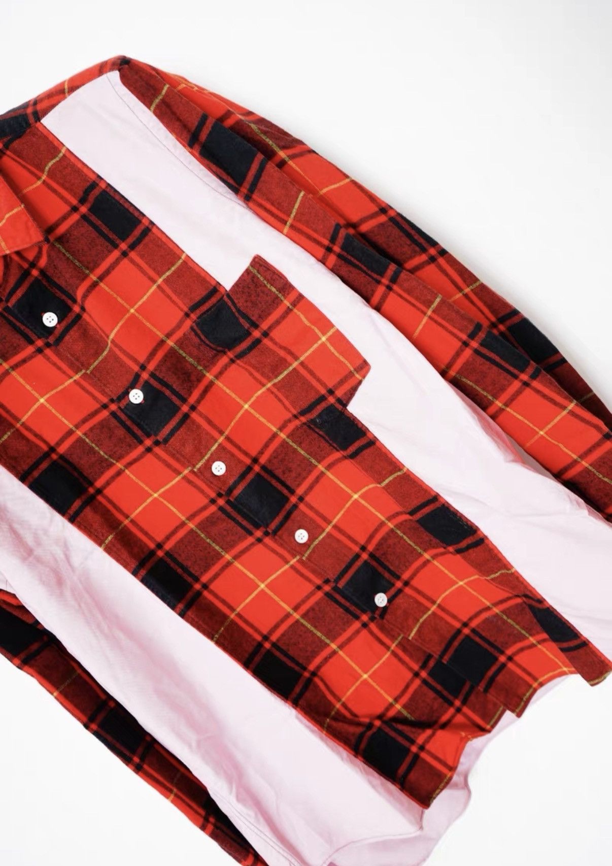 Comme des Garcons Comme des Garçons Paneled Vintage Plaid Shirt Size US S / EU 44-46 / 1 - 5 Thumbnail