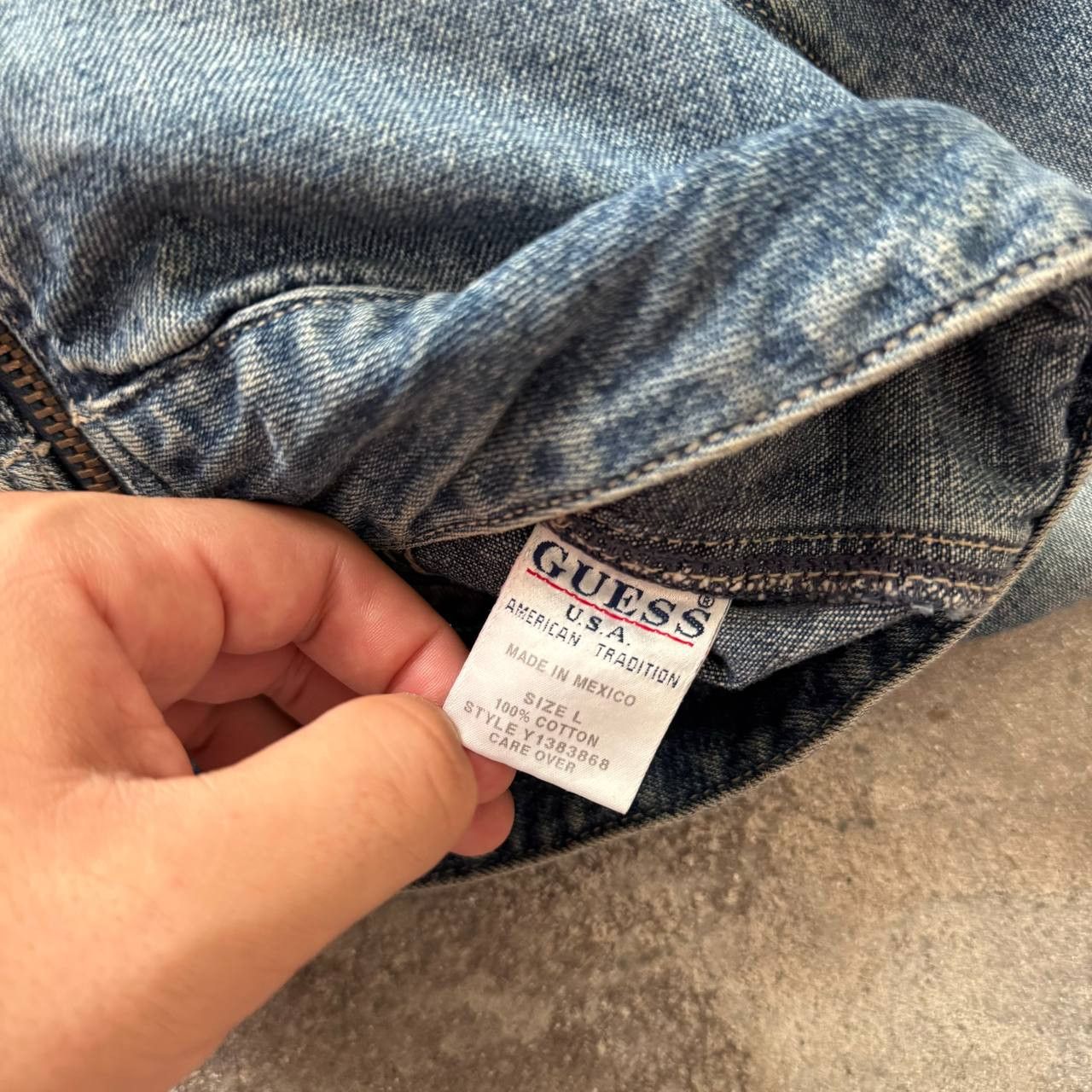 Guess Guess Vintage Washed Denim Zip Jacket Size M / US 6-8 / IT 42-44 - 9 Thumbnail