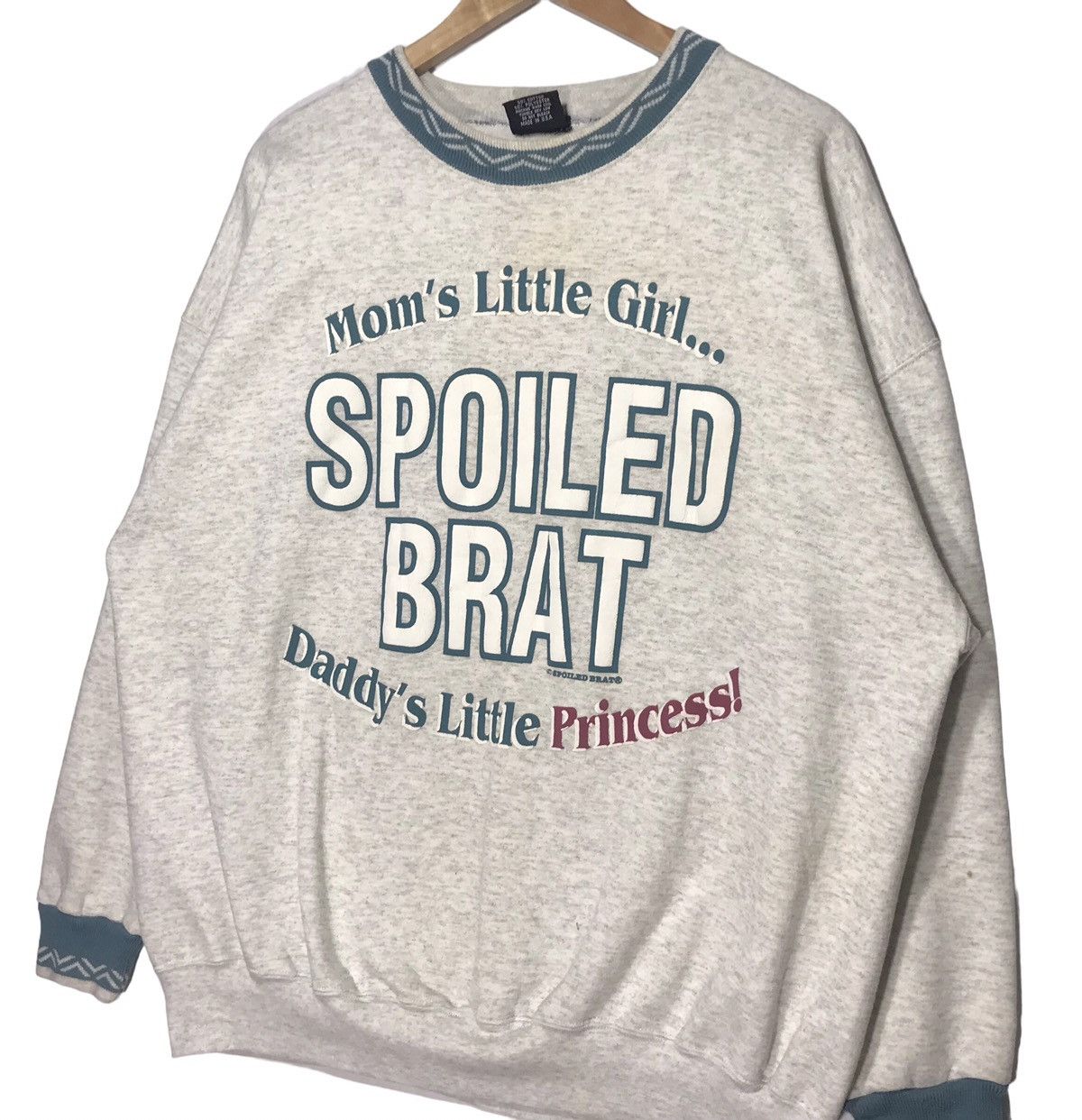 Vintage Vintage Spoiled Brat Spellout Sweatshirt Size US XL / EU 56 / 4 - 2 Thumbnail