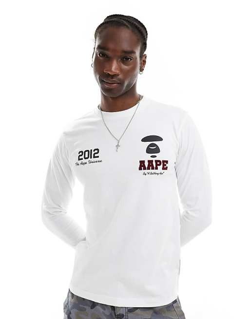 Aape Aape By A Bathing Ape Logo Long Sleeve T-shirt w/ Back Print Size US M / EU 48-50 / 2 - 1 Thumbnail
