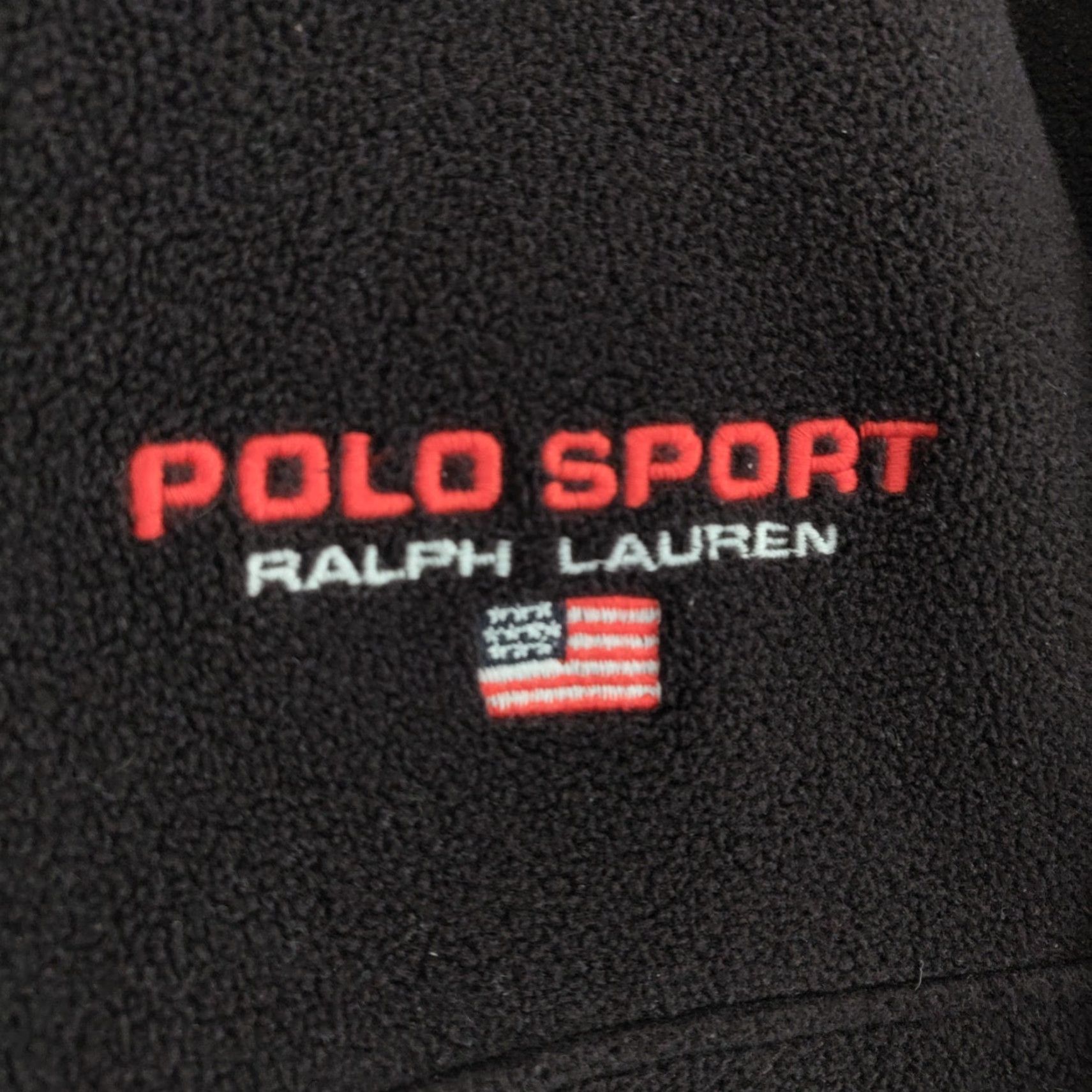 Polo Ralph Lauren VINTAGE Polo Ralph Lauren Pullover Sweatshirt Mens XL Black Mock Neck 1/4 Zip Fleece Thermal Logo Pockets USA Size US XL / EU 56 / 4 - 7 Thumbnail