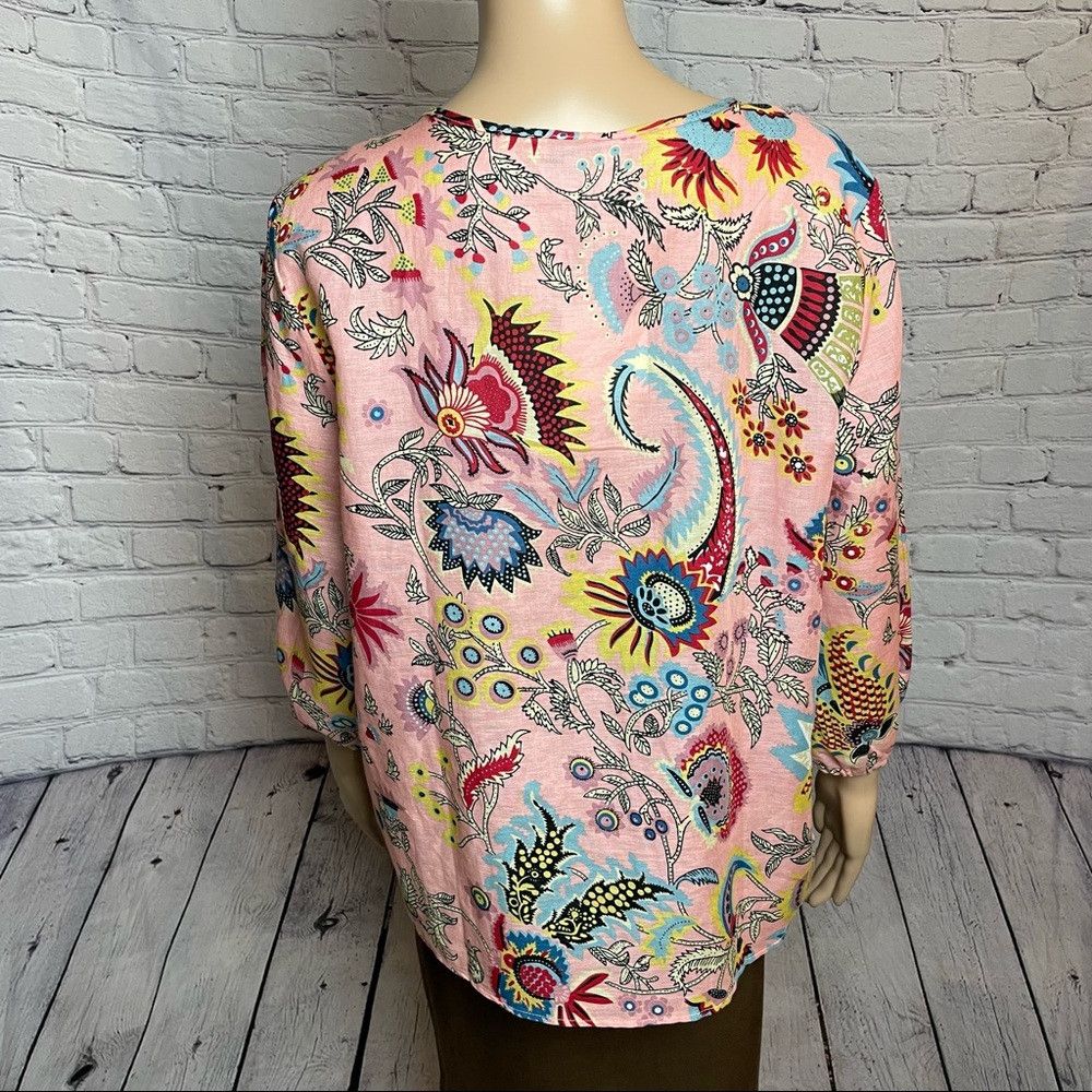 Other NWT New Linen Blend by Hester & Orchard Floral Tropical Blo Size M / US 6-8 / IT 42-44 - 4 Thumbnail