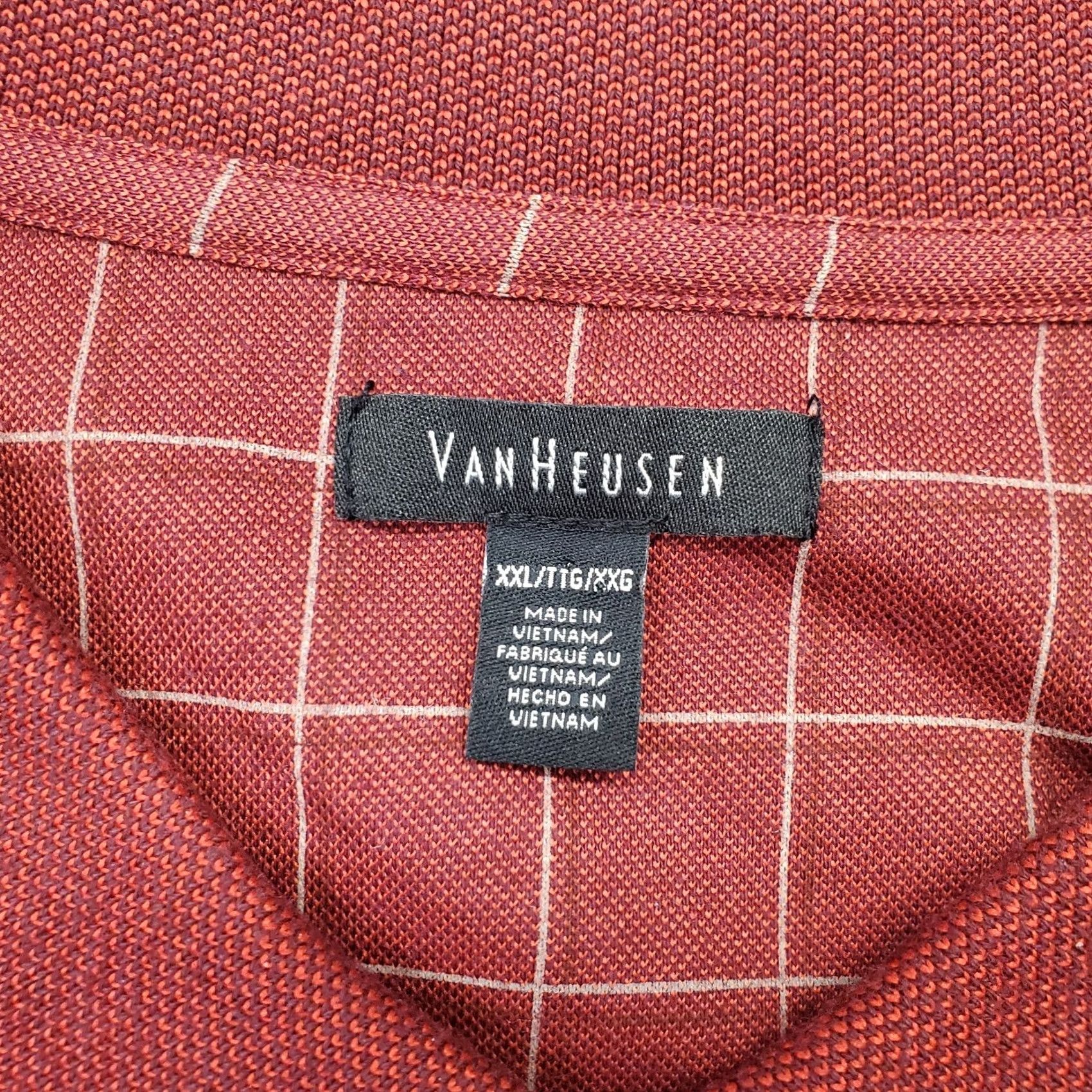Van Heusen Van Heusen Polo Shirt Mens Size XXL Multicolor Check Short Sleeve Slit Collared Shirt Size US XXL / EU 58 / 5 - 6 Thumbnail