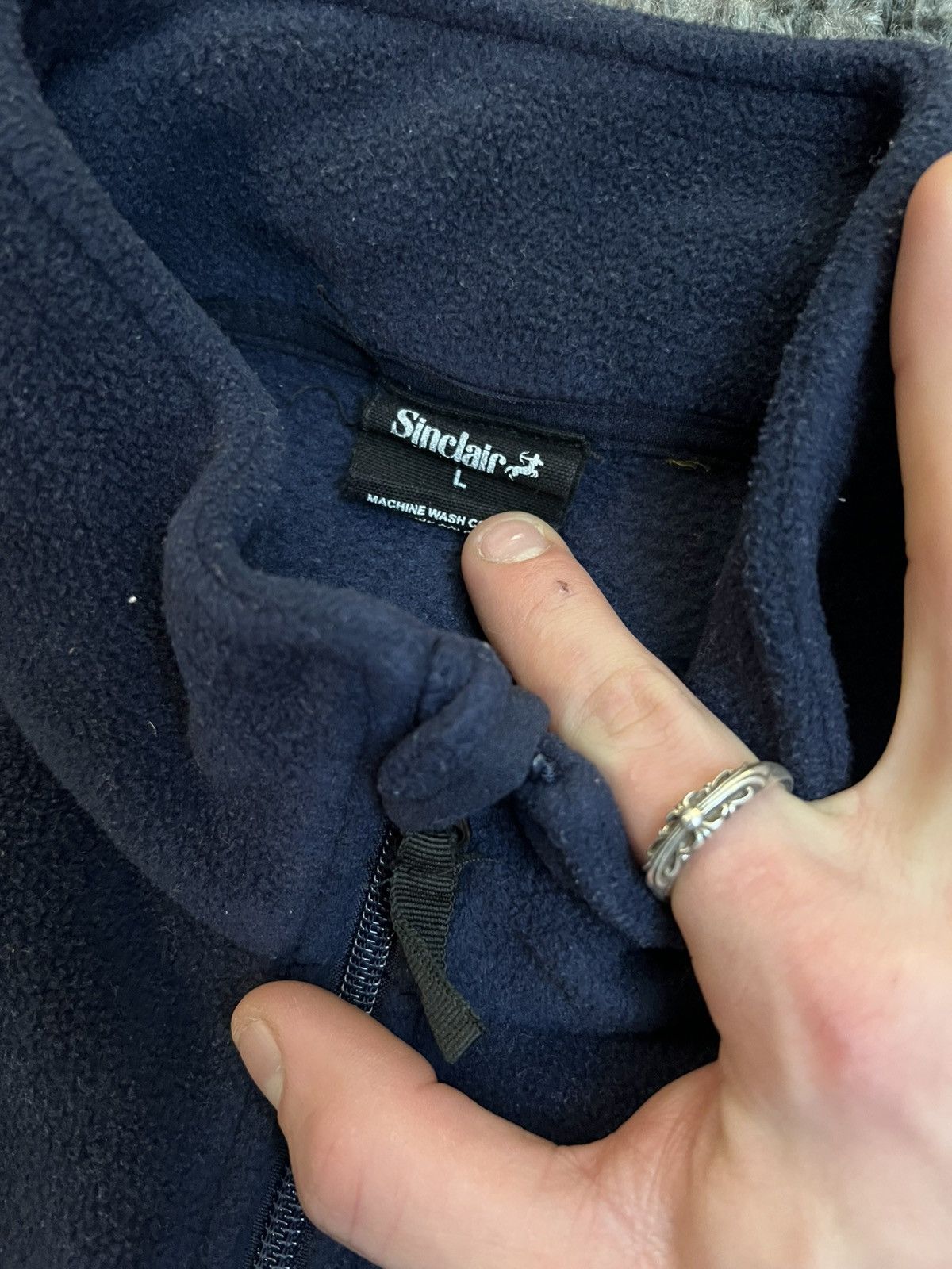 Sinclair Global Sinclair Navy Blue Fleece Zip Up Size L Size US L / EU 52-54 / 3 - 4 Thumbnail