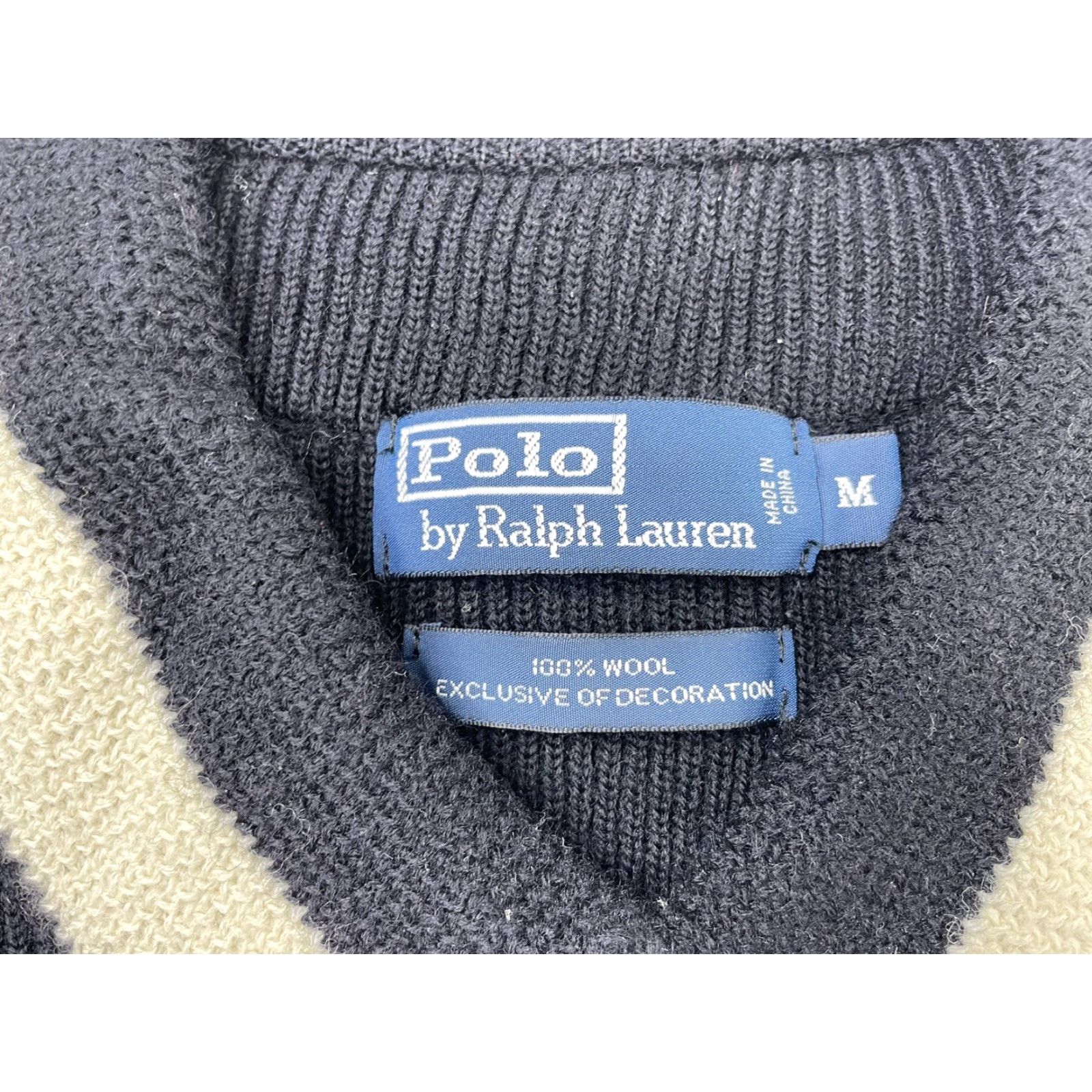 Ralph Lauren VINTAGE Polo Ralph Lauren Wool Ski Sweater Men M Black V-Neck 100% Wool Skiing Alpine Size US M / EU 48-50 / 2 - 3 Thumbnail