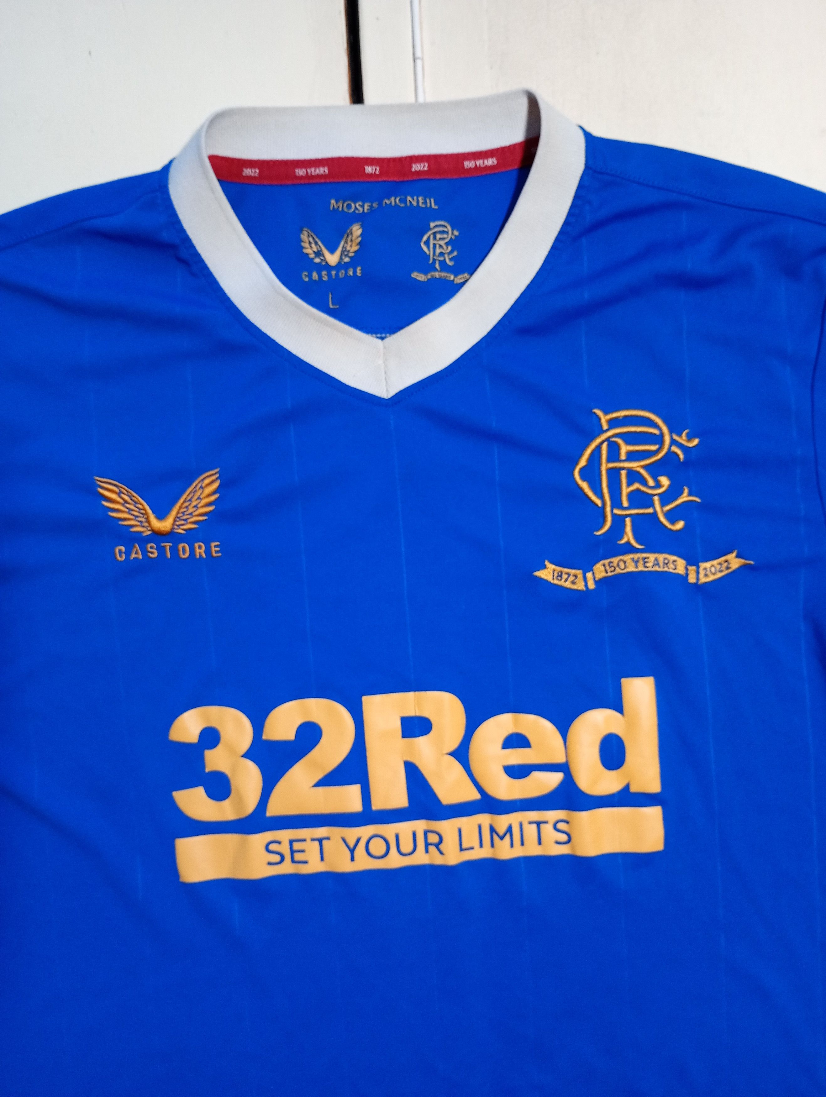 Castore Castore Glasgow Rangers FC home jersey, 2021-2022 Size US L / EU 52-54 / 3 - 8 Thumbnail
