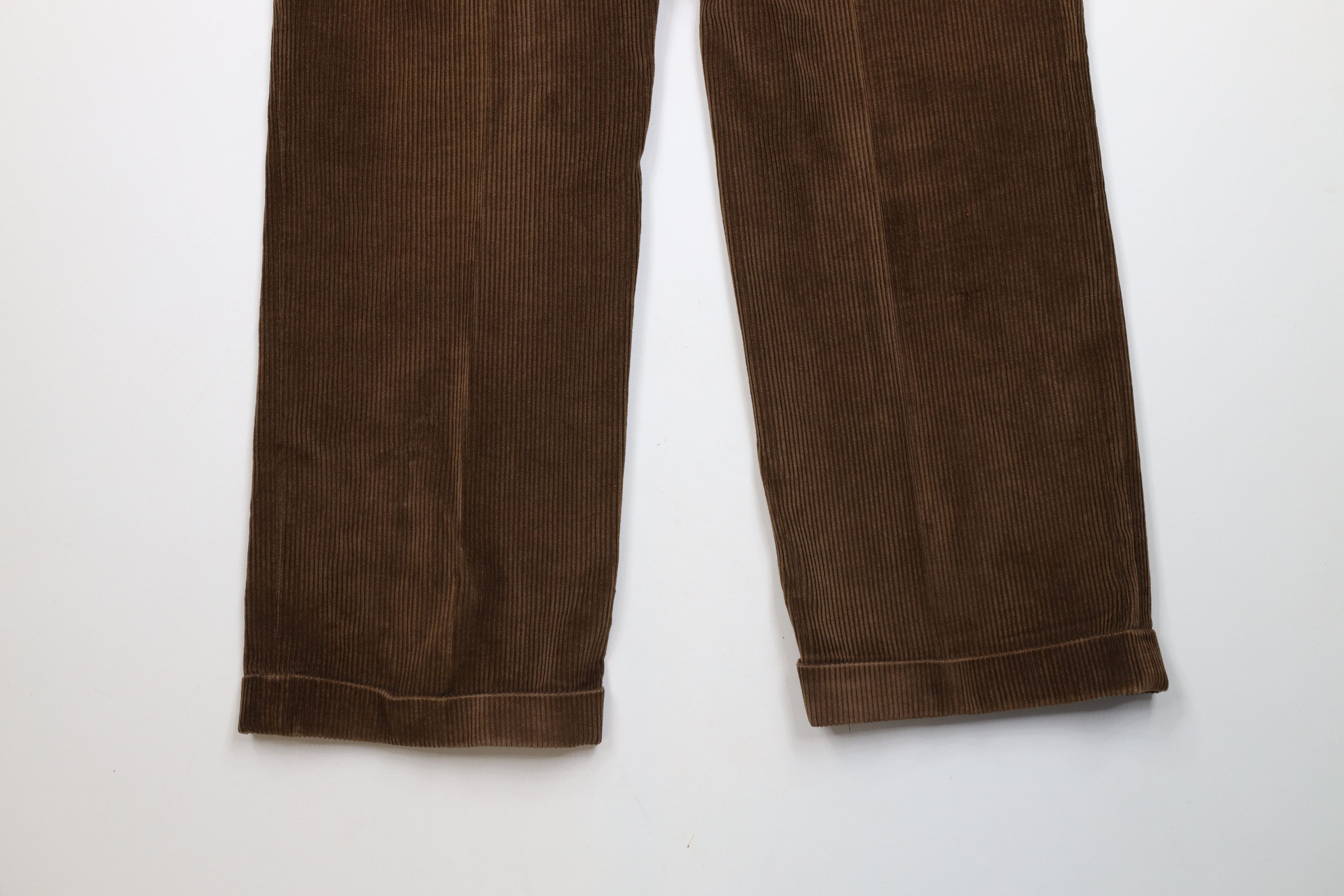 Lands' End × Vintage Vintage 90s Lands End Wide Leg Corduroy Pants Brown USA Size US 35 - 13 Thumbnail