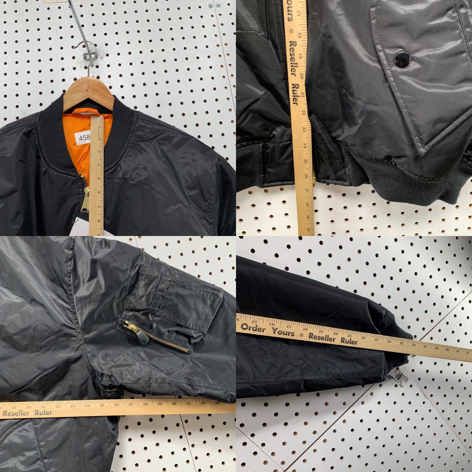 Vintage VINTAGE Fox MA-1 Bomber Flight Jacket Mens XL Black Orange Liner Military NWT Size US XL / EU 56 / 4 - 8 Thumbnail