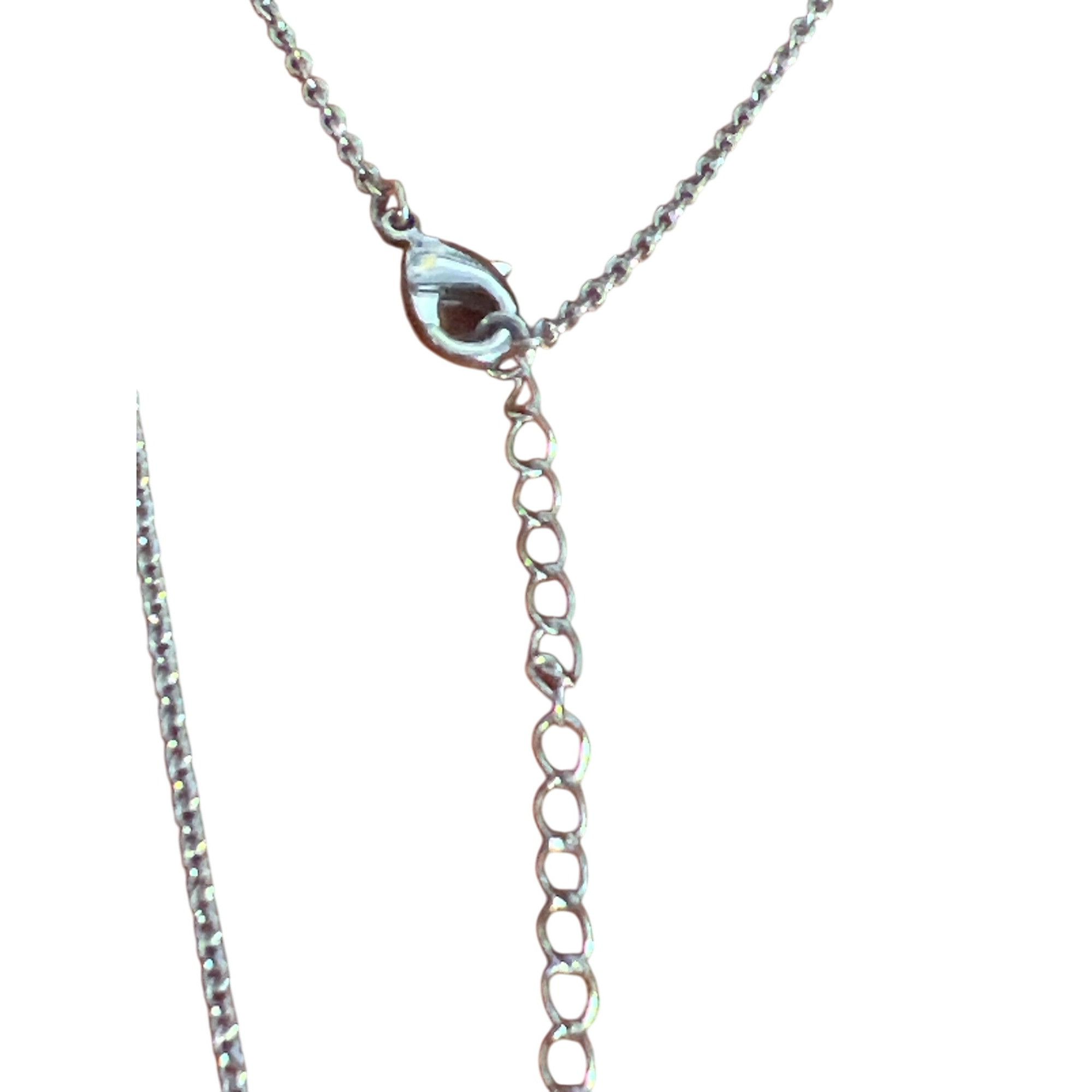 Other Silver Tone Necklace Round Medallion Pendant Filagree Open W Size ONE SIZE - 4 Thumbnail