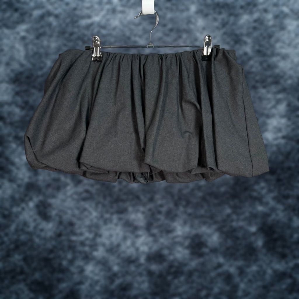 Vintage Kimchi Blue Gray Bubble Mini Skirt Polyester Blend Large Womens Size 36" / US 14 / IT 50 - 1 Thumbnail