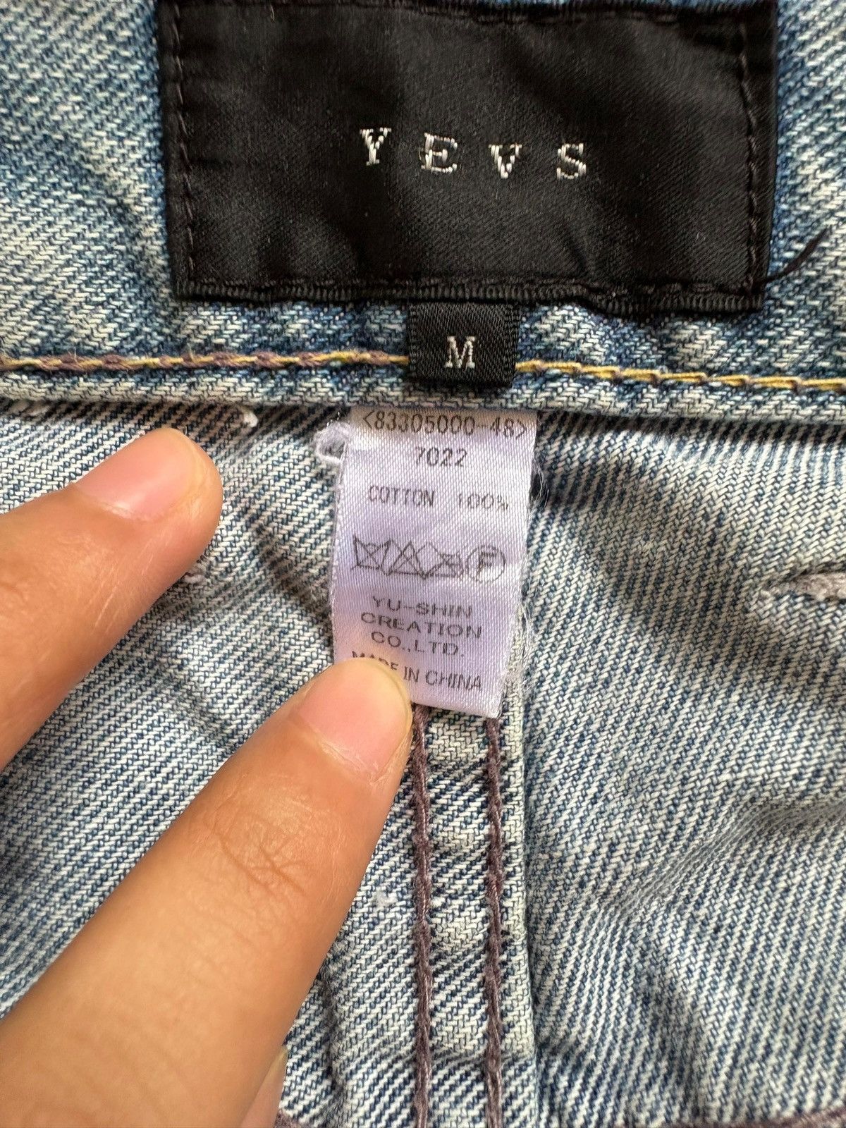 Japanese Brand Vintage Japanese Brand Mud Wash Sashiko Style Rip Baggy Jean Size US 32 / EU 48 - 9 Thumbnail