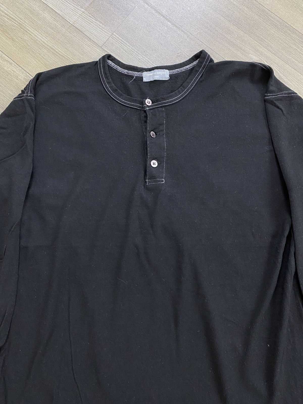 Comme des Garcons Homme AD1998 Comme Des Garcons Homme Button Long Sleeve Tee CDG Size US M / EU 48-50 / 2 - 2 Thumbnail