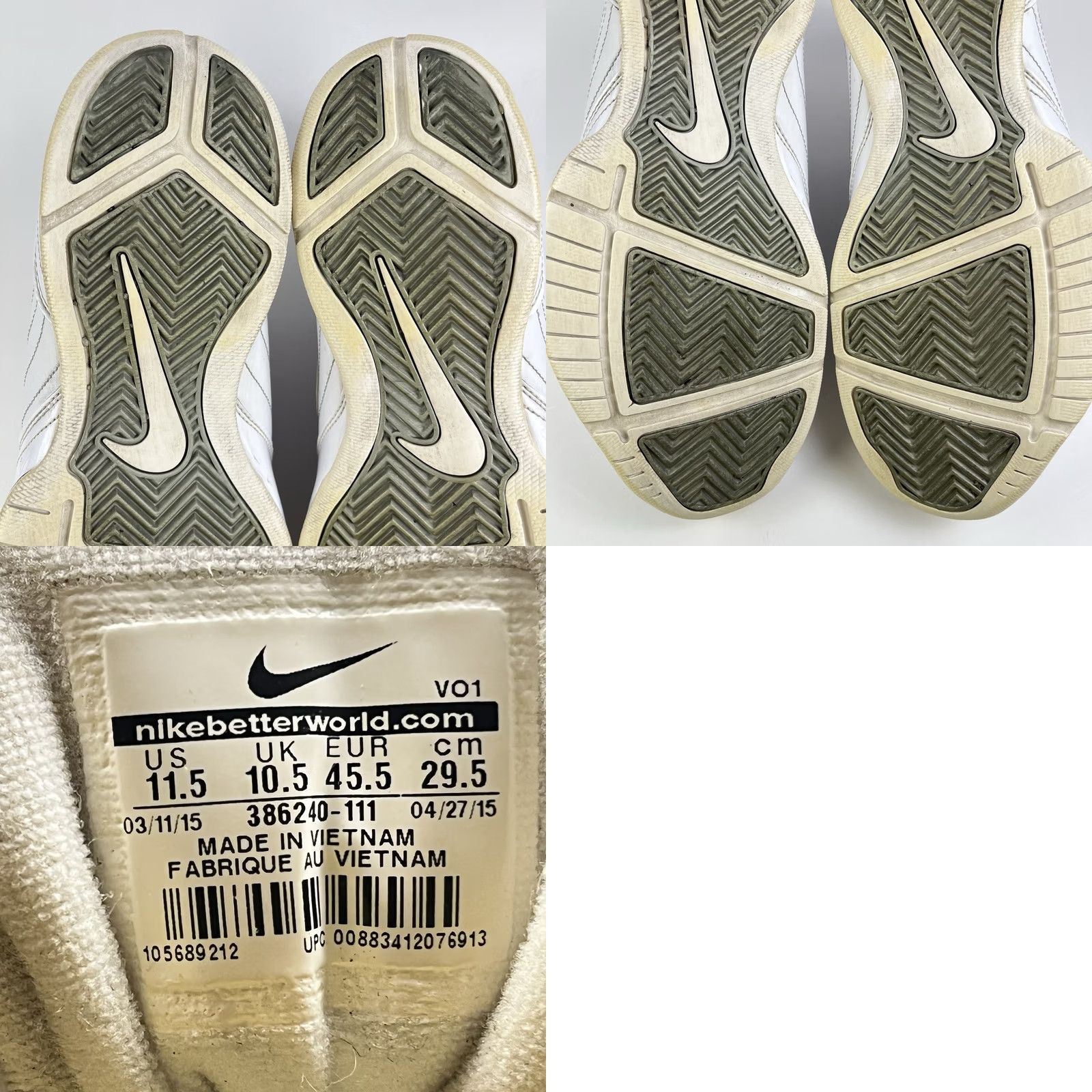 Nike Nike Air Baseline Low Mens Sneakers 11.5 White Silver 386240-111 Athletic Shoes Shoe Sneaker Men Size US 11 / EU 44 - 8 Thumbnail
