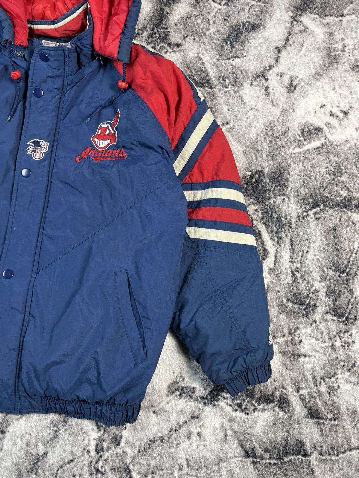 Starter Starter Cleveland Indians Jacket MLB Vintage Hooded L Size US L / EU 52-54 / 3 - 4 Thumbnail