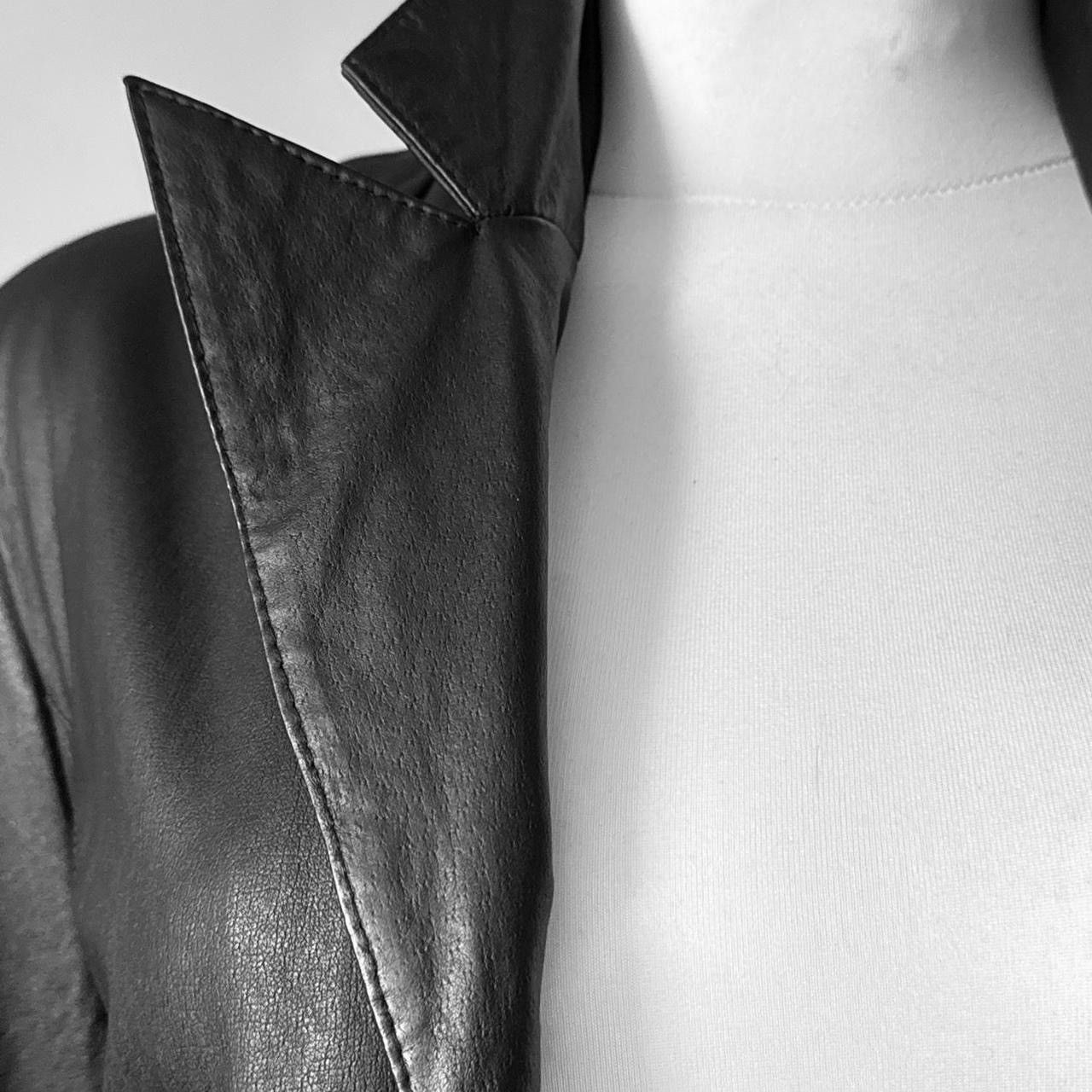 Vintage Super long matrix leather coat Size M / US 6-8 / IT 42-44 - 2 Thumbnail